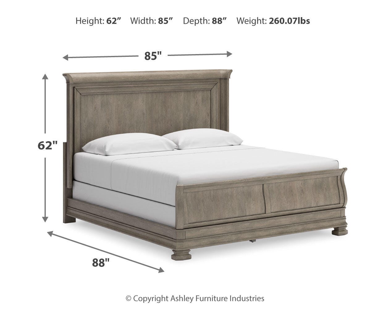 Lexorne King Sleigh Bed - image 9