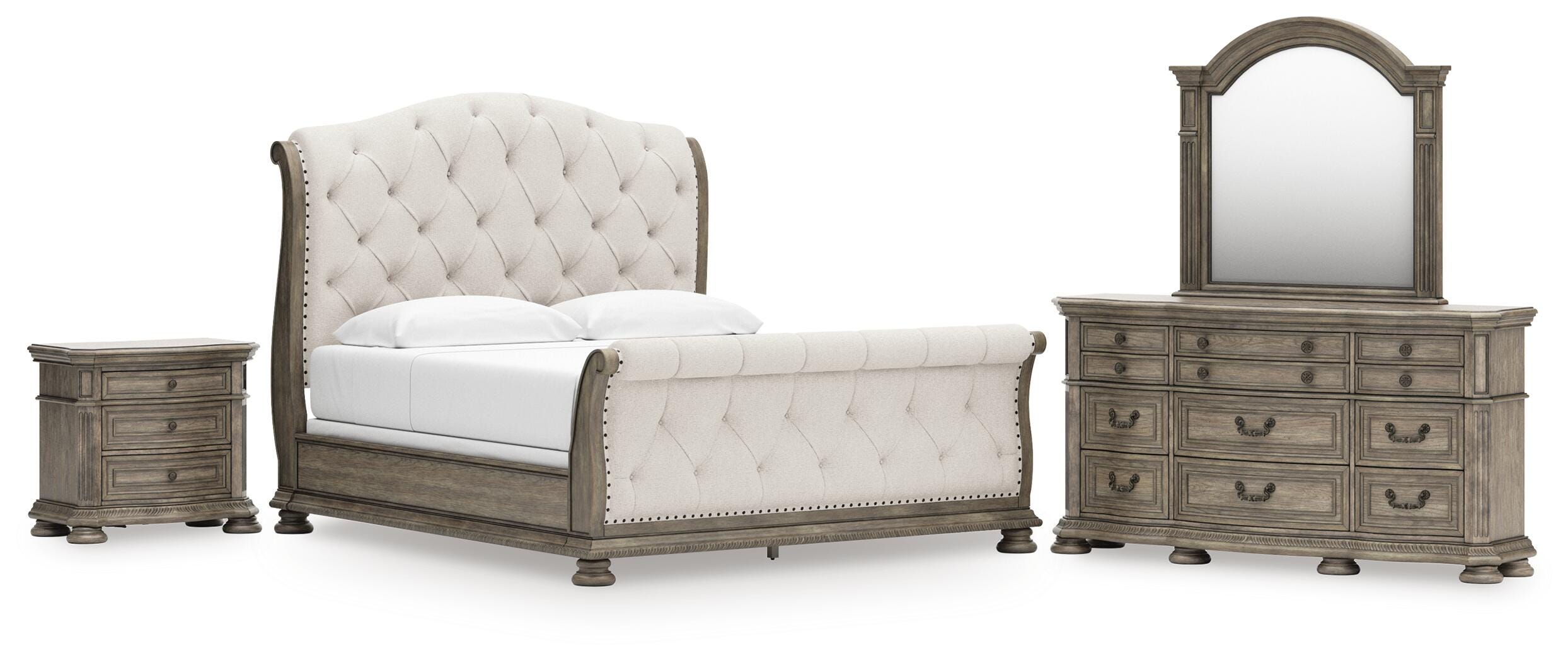 Ardenfield King Sleigh Bed, Dresser, Mirror and Nightstand - image 1