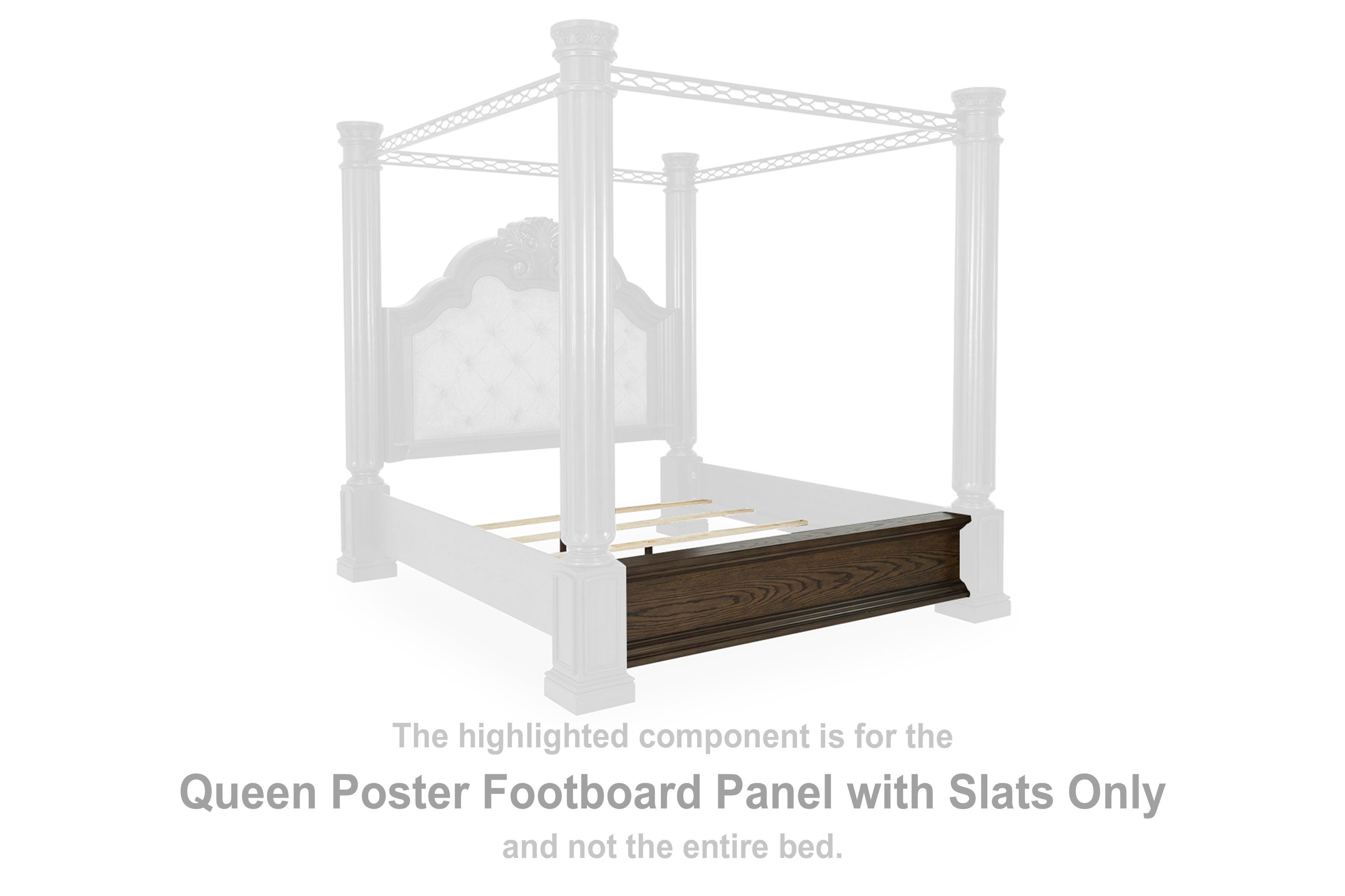 Maylee Queen Poster Footboard Panel with Slats