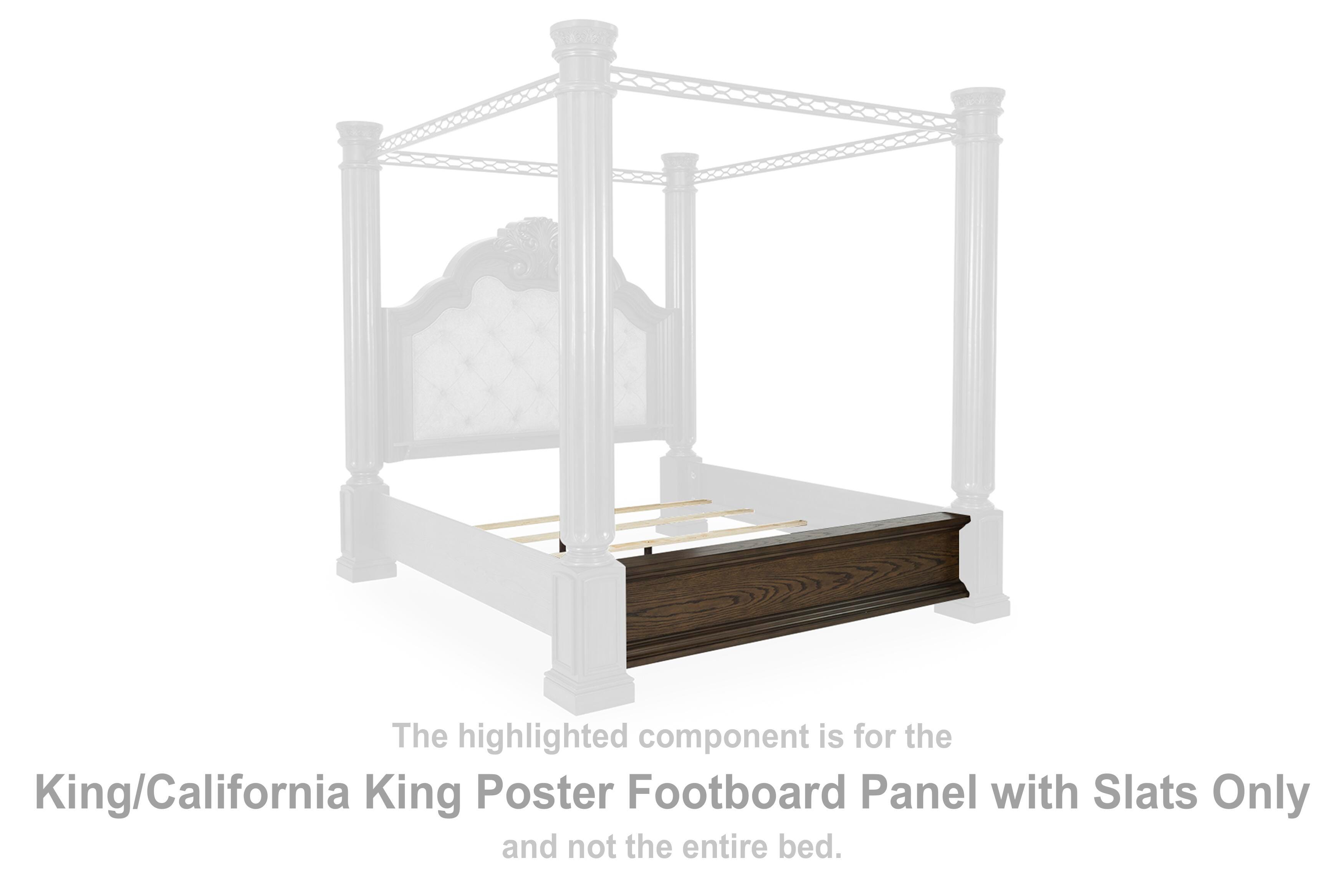 Maylee King/California King Poster Footboard Panel with Slats