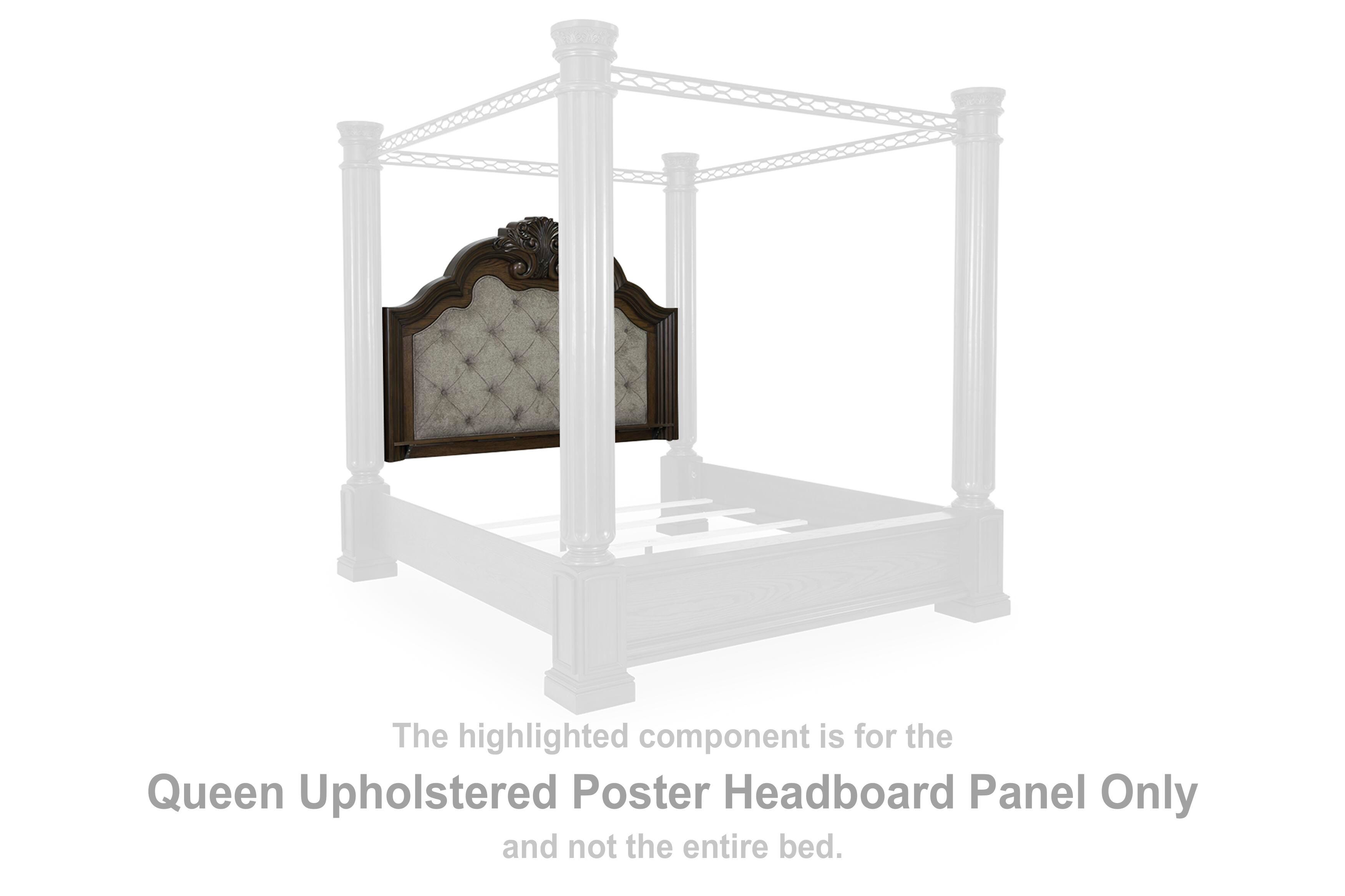 Maylee Queen Upholstered Poster Headboard Panel