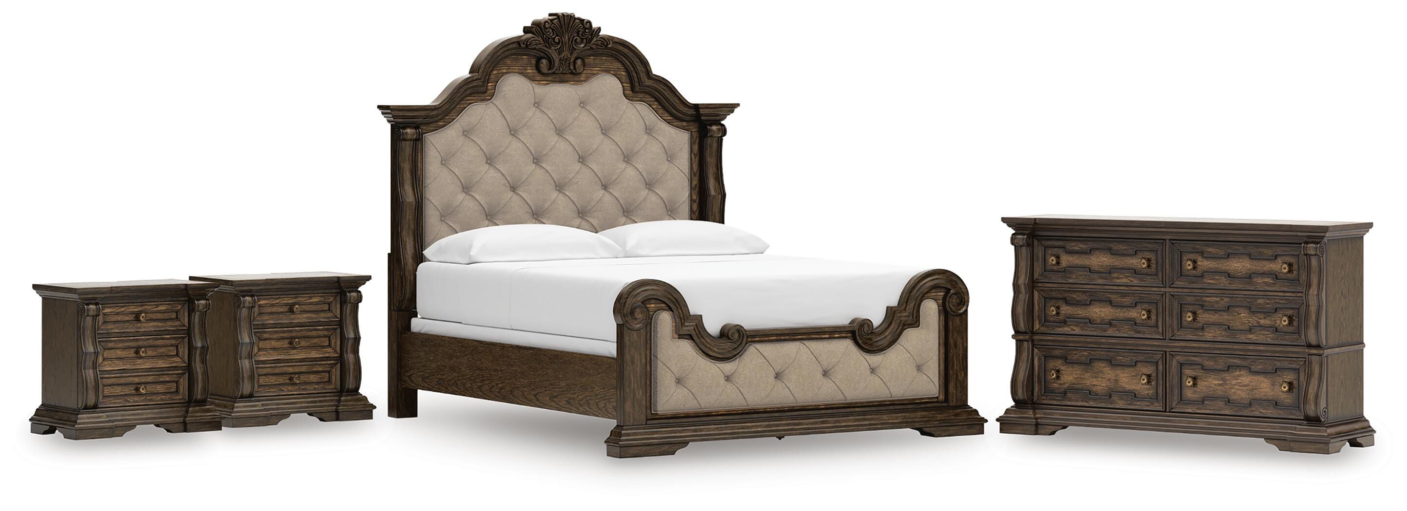 Maylee King Upholstered Bed, Dresser and 2 Nightstands - image 1