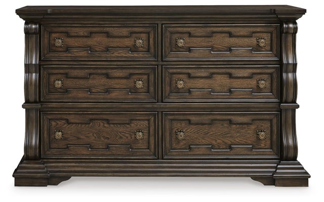 Maylee 6 Drawer Dresser, Dark Brown