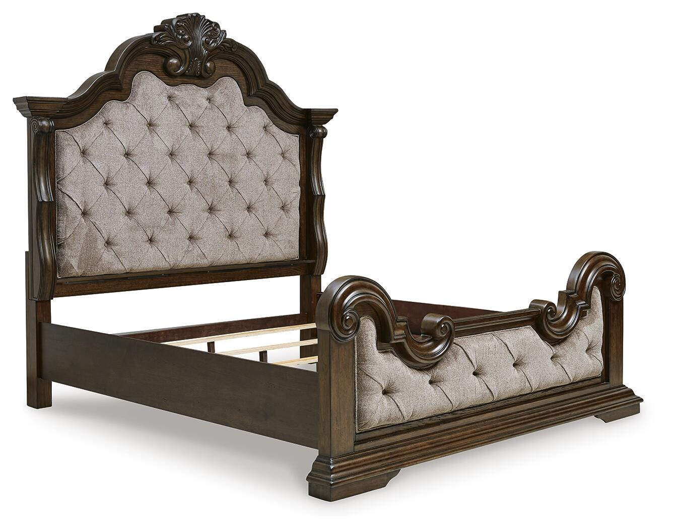 Cama tapizada, cómoda y espejo Maylee King - image 5