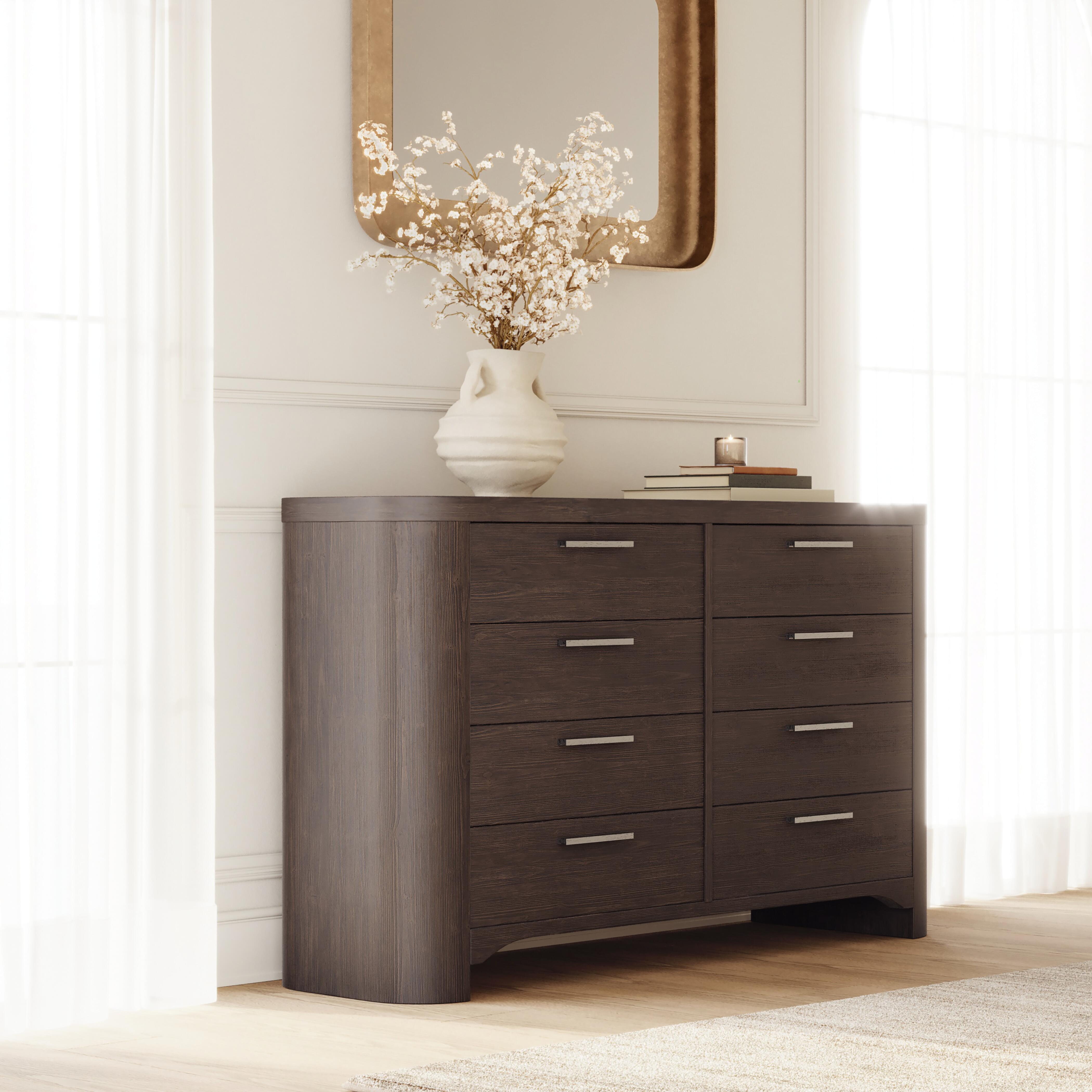 Ashley Luxe Neo 8 Drawer Dresser, Rich Brown
