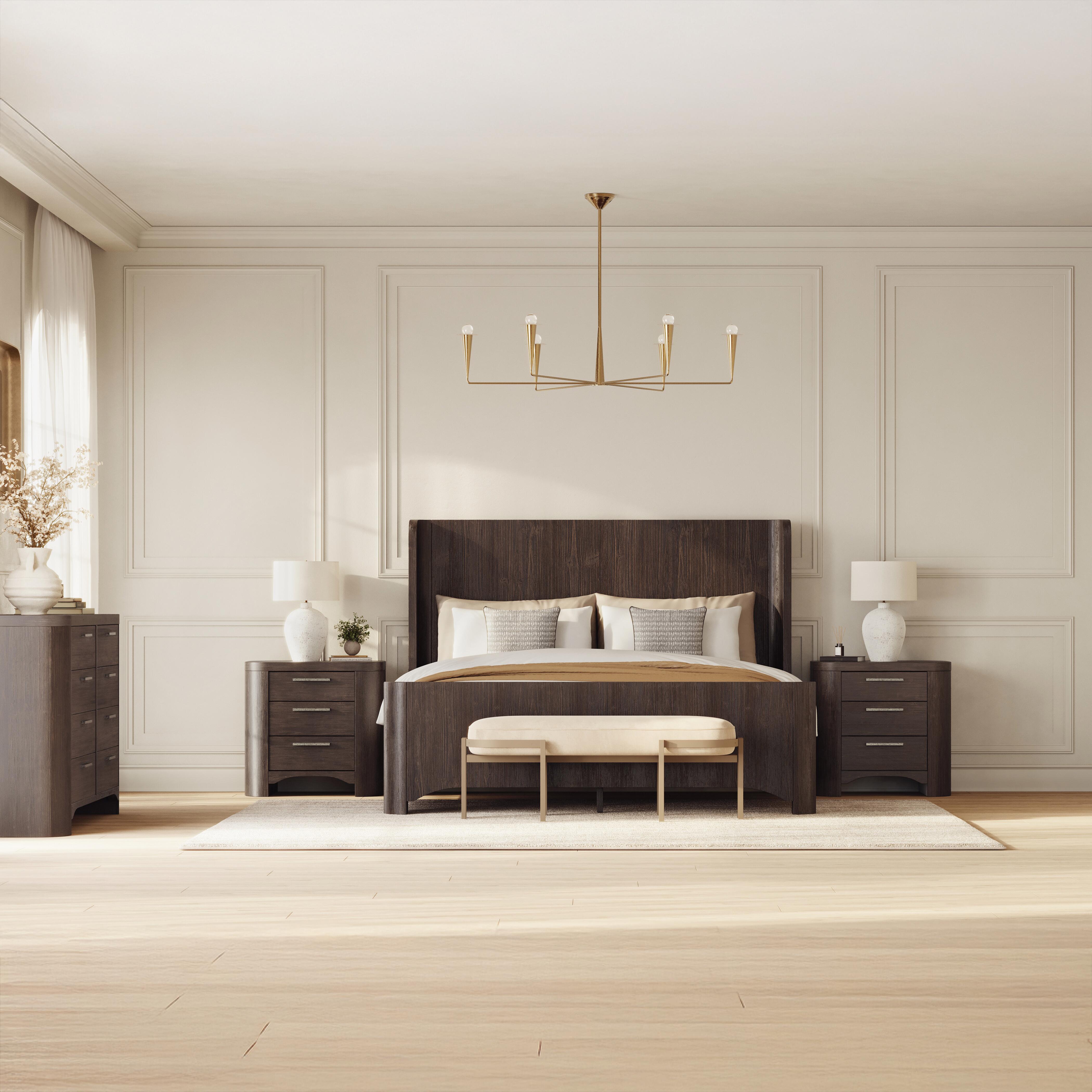 Neo Queen Panel Bed, Rich Brown, rollover