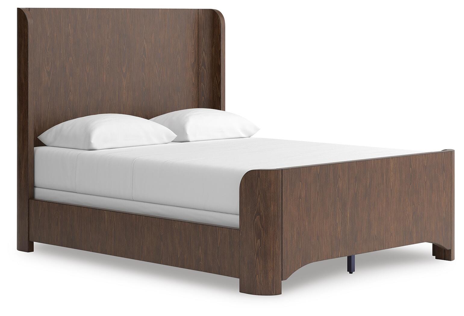 Neo Queen Panel Bed, Rich Brown, large