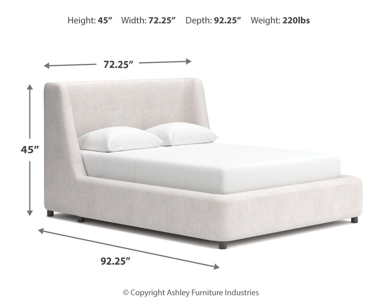 Neo Queen Upholstered Platform Bed - image 8