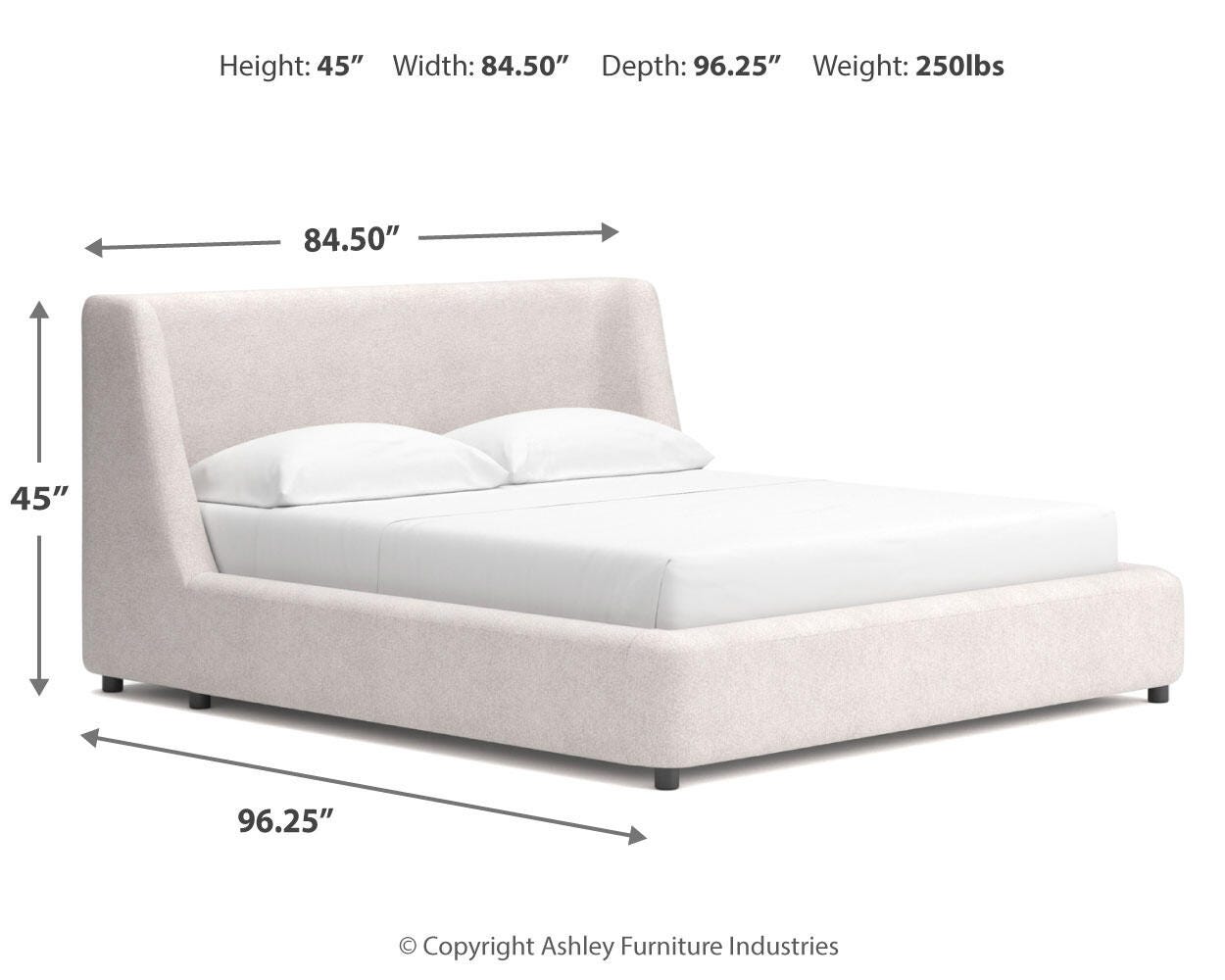 Neo California King Upholstered Platform Bed - image 8