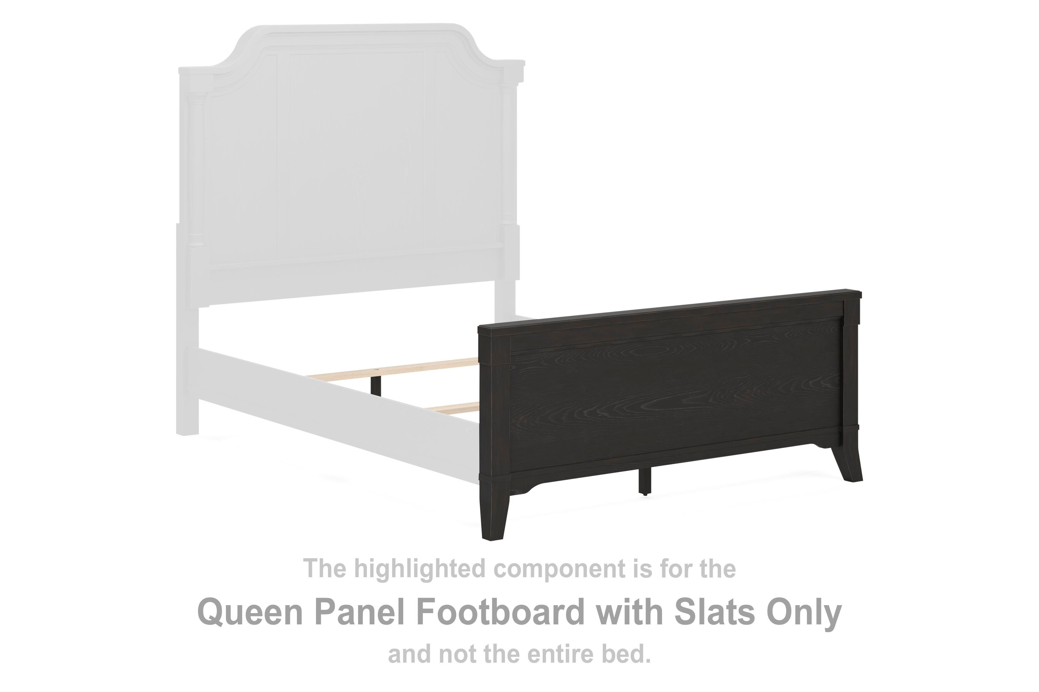 Pie de cama del panel Queen Welltern con listones - image 2