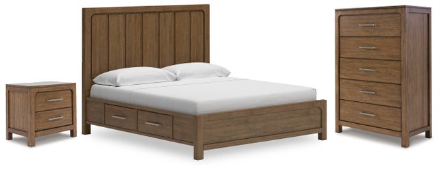 Cabalynn King Panel Bed with Chest and Nightstand
