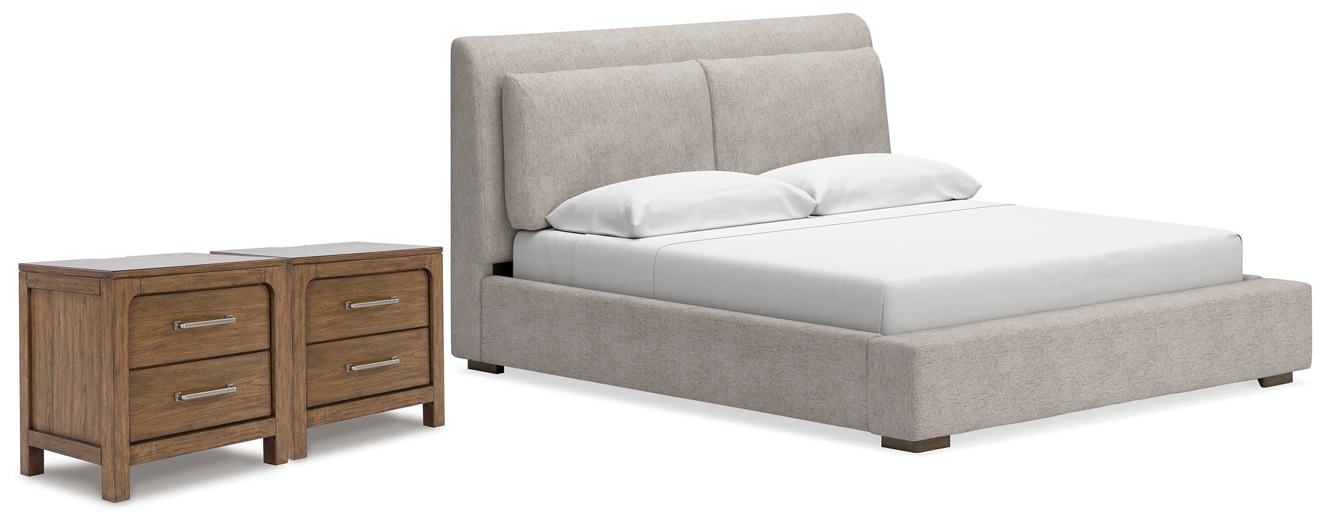 Cabalynn King Upholstered Bed and 2 Nightstands - image 1