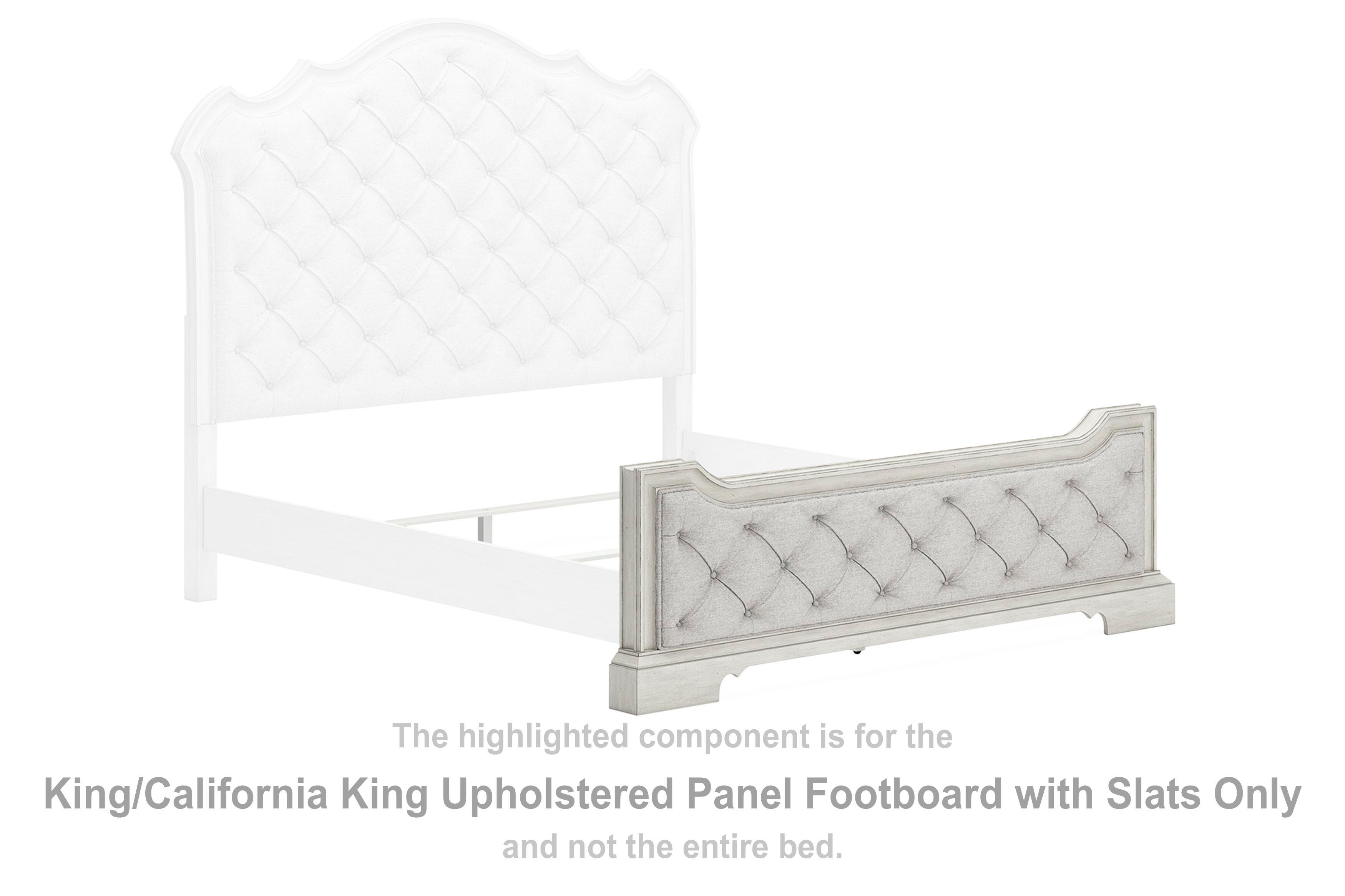 Arlendyne King/California King Upholstered Panel Footboard with Slats - image 2