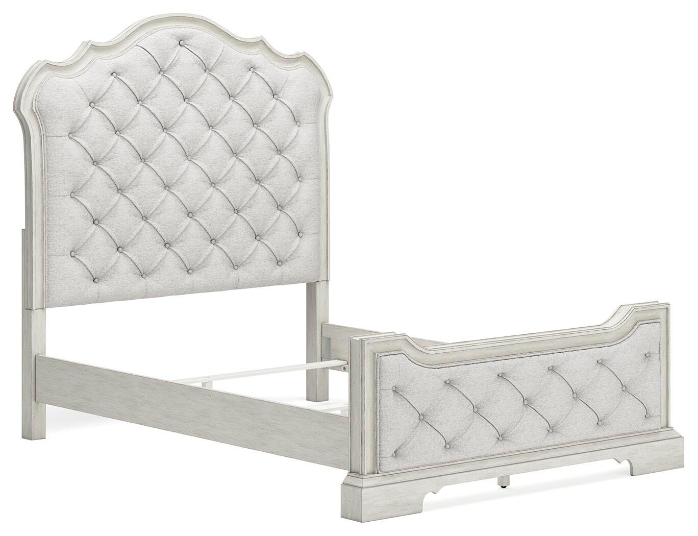 Cama de matrimonio Arlendyne tapizada, tocador y espejo - image 10