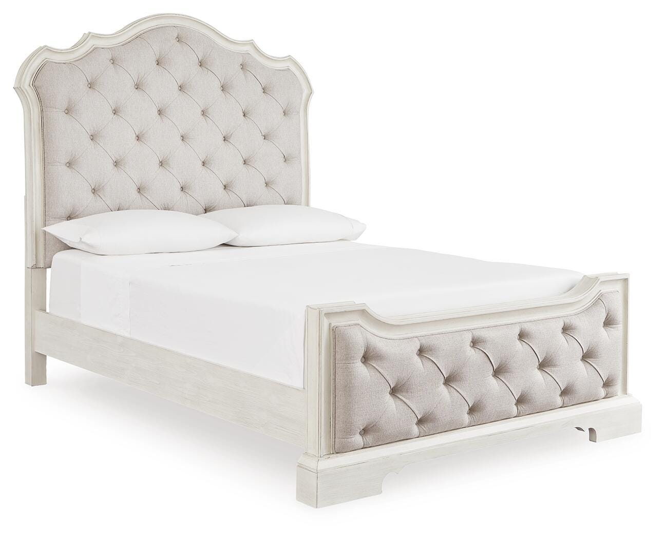 Cama de matrimonio Arlendyne tapizada, tocador y espejo - image 9