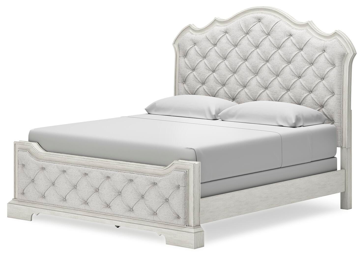 Cama tapizada, tocador y espejo Arlendyne California King - image 12