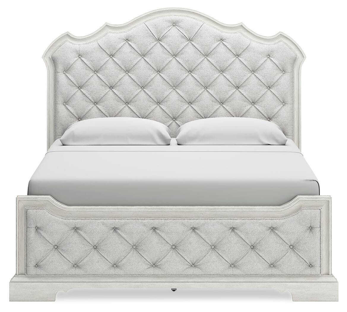Cama tapizada, tocador y espejo Arlendyne California King - image 11
