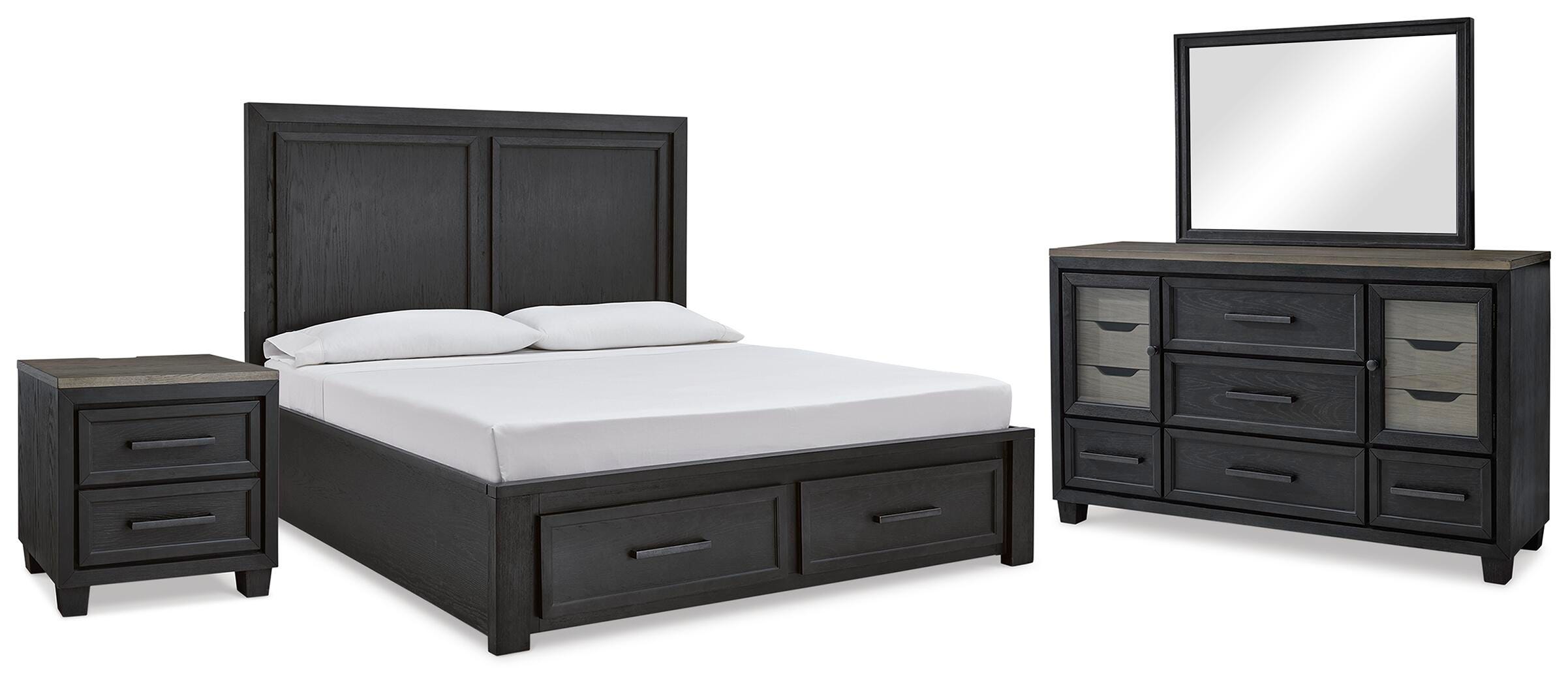Foyland Queen Storage Bed, Dresser, Mirror and Nightstand - image 1