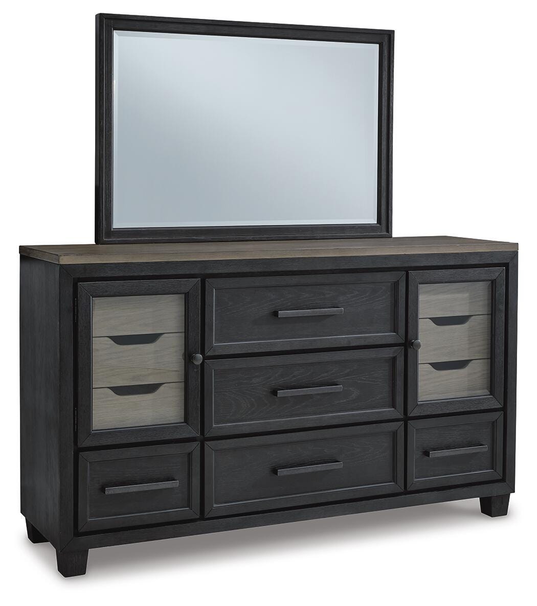 Foyland Queen Panel Storage Bed, Dresser and Mirror - image 2