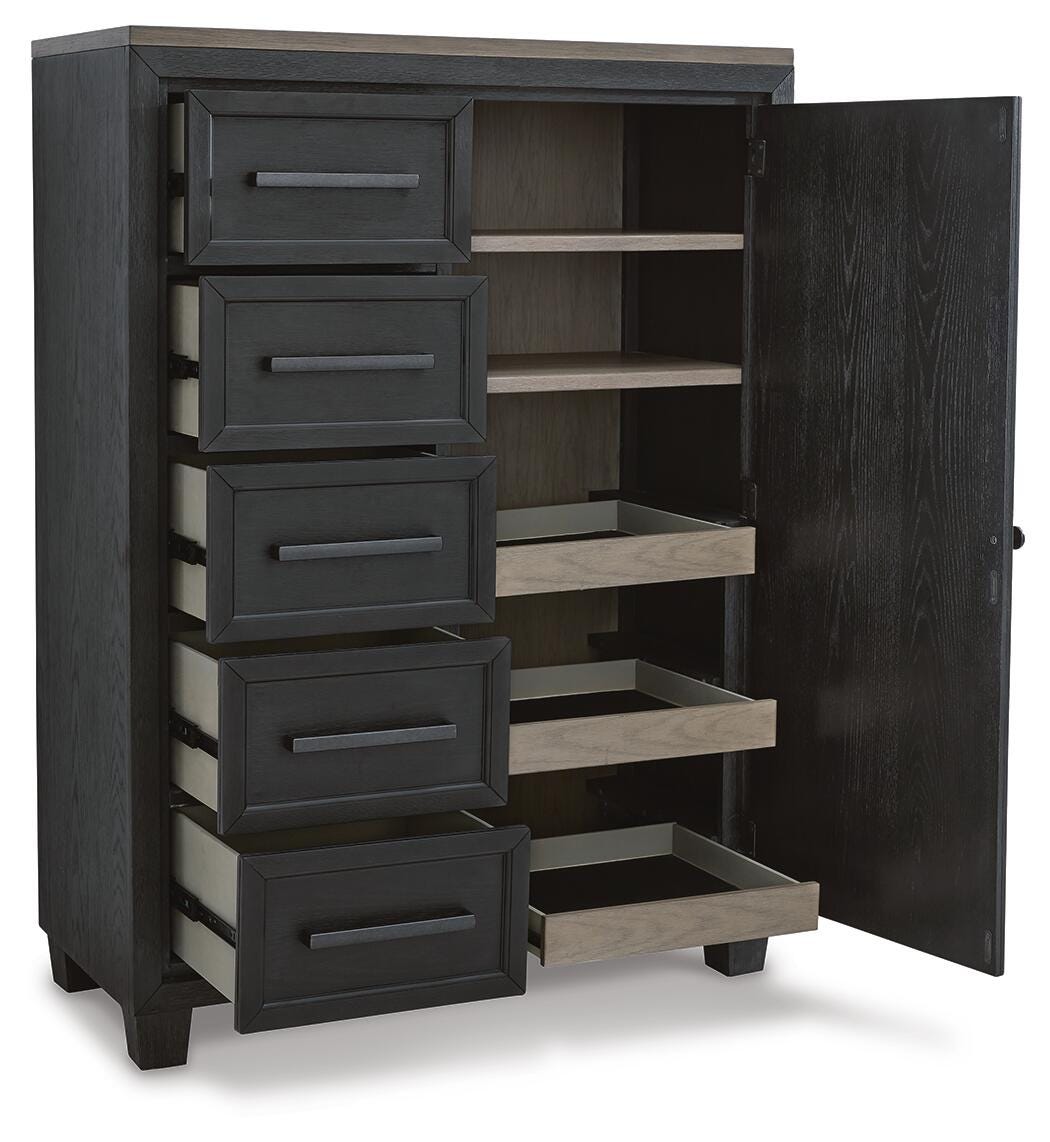 Foyland Cal King Panel Storage Bed, Dresser, Mirror, Chest and Nightstand - image 6