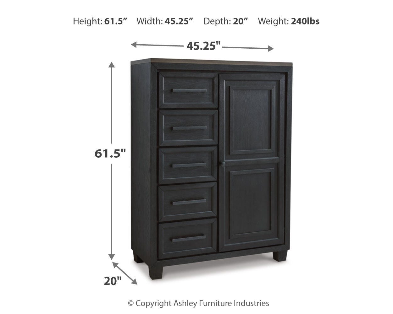 Foyland Cal King Panel Storage Bed, Dresser, Mirror, Chest and Nightstand - image 17