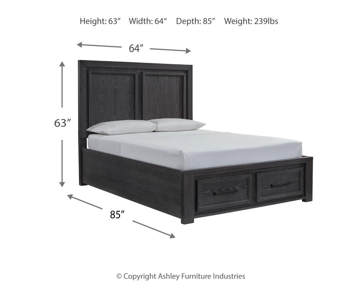 Foyland Queen Panel Storage Bed, Dresser and Mirror - image 8