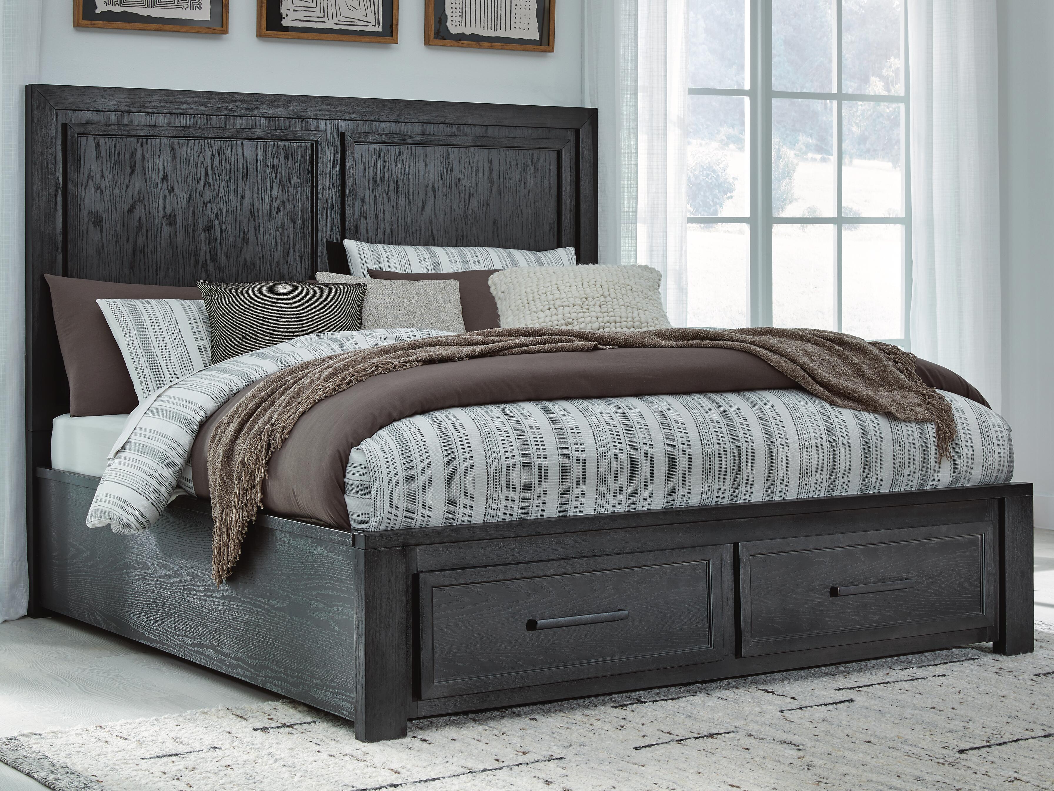 Foyland California King Panel Storage Bed, , rollover