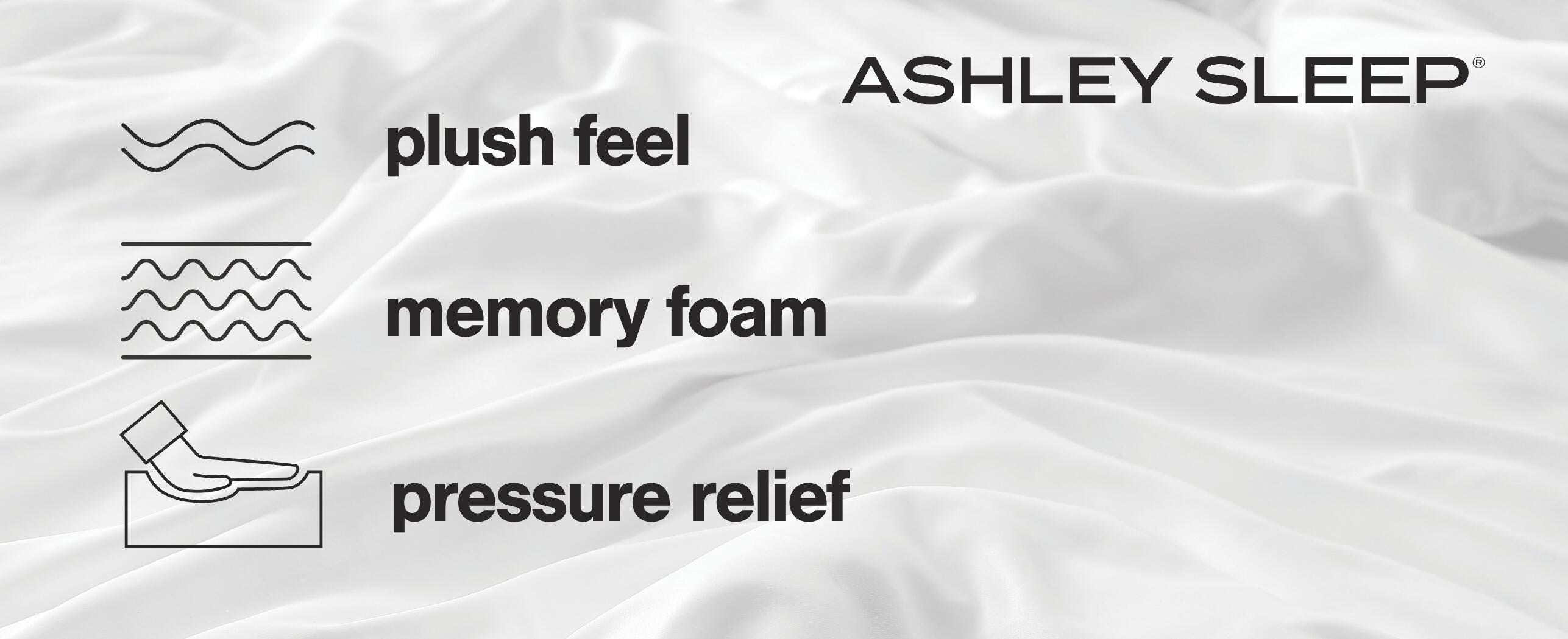 Chime 12 Inch Plush Memory Foam Full Mattress | Ashley