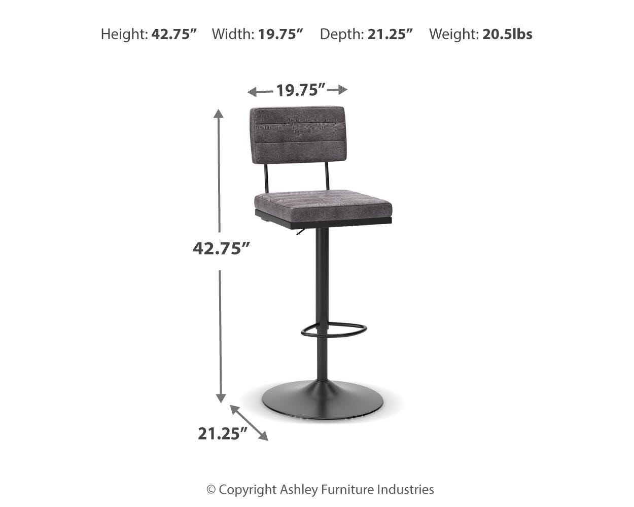 Strumford Bar Height Bar Stool - image 4