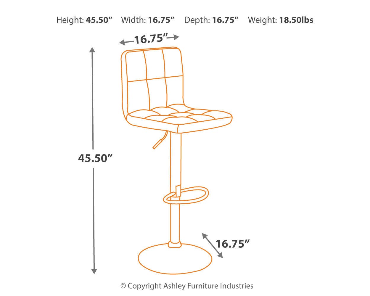 Bellatier Adjustable Height Bar Stool - image 6