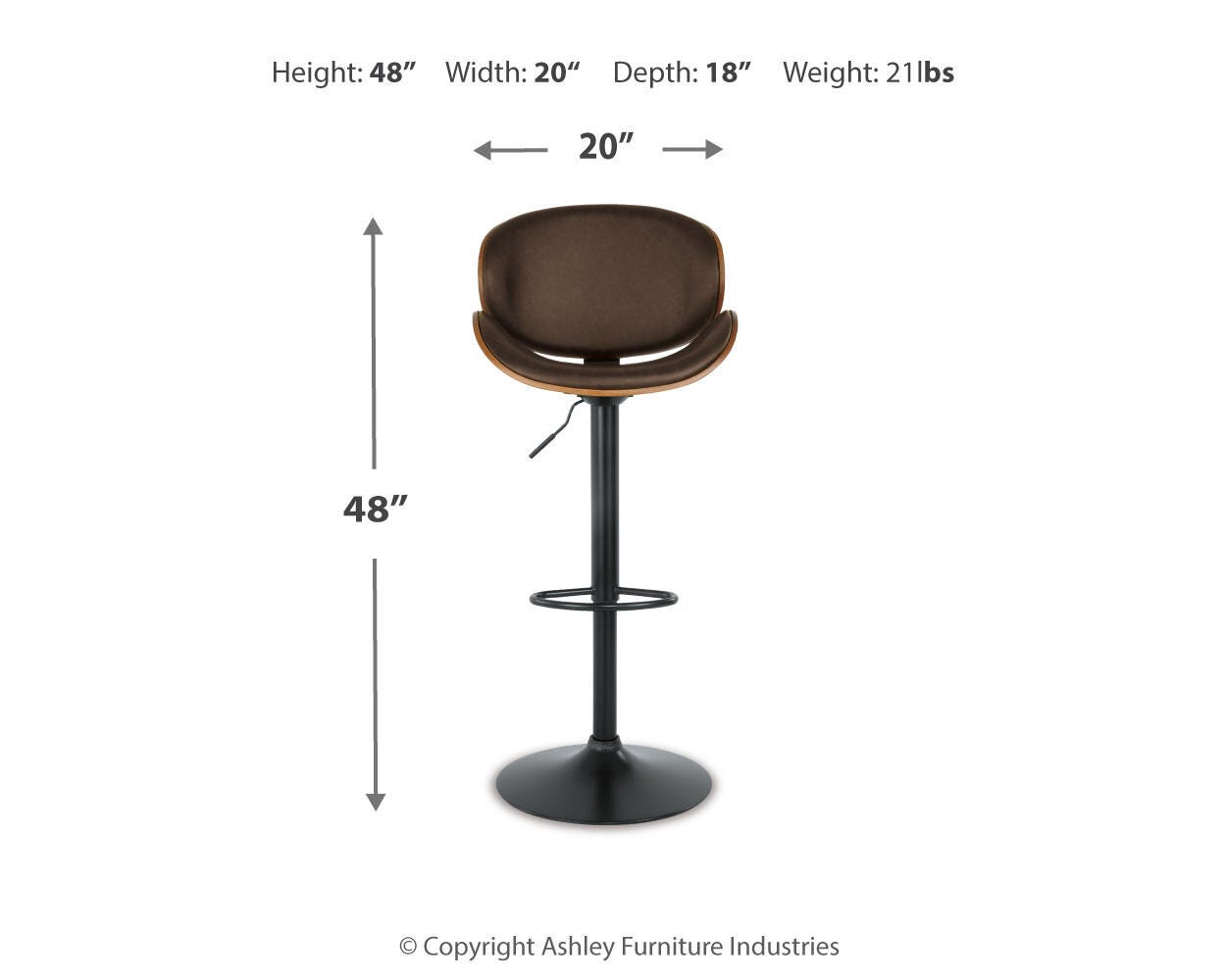 Bellatier Adjustable Height Bar Stool - image 4