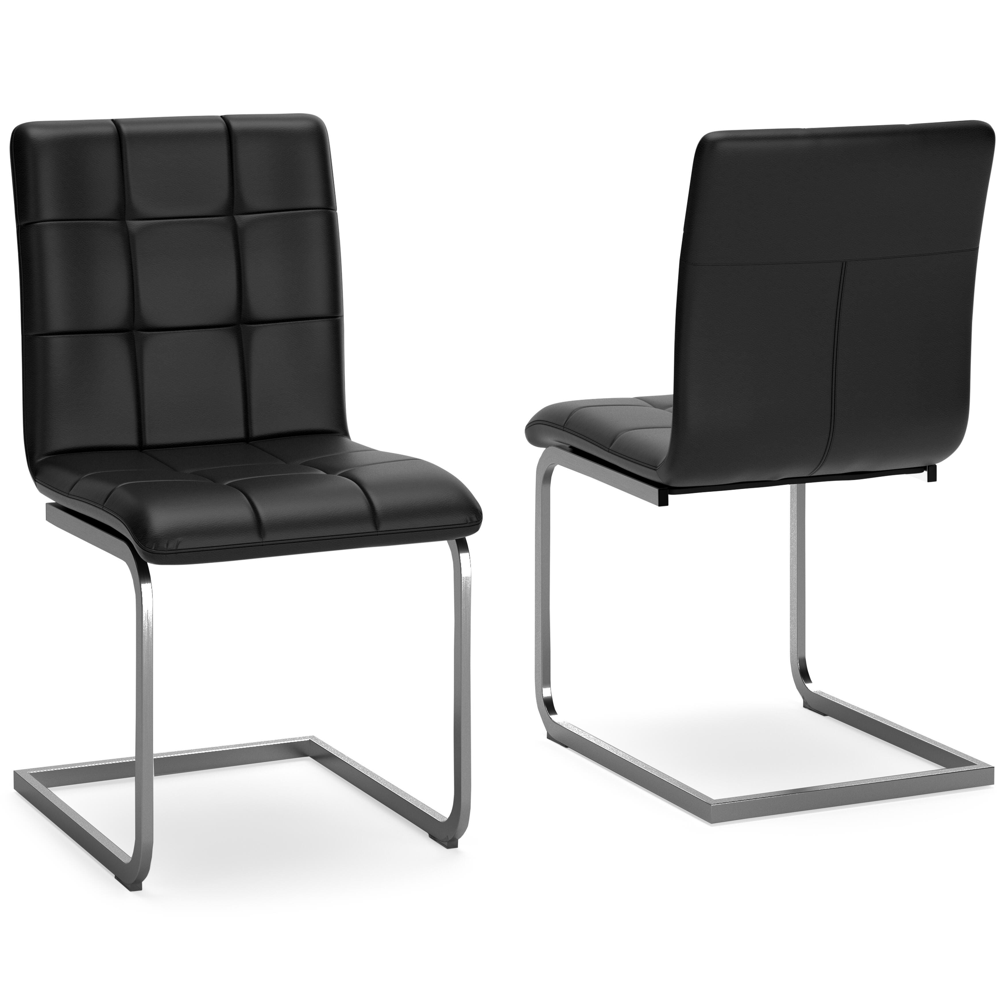 Madanere Dining Chair, Black/Chrome Finish, large