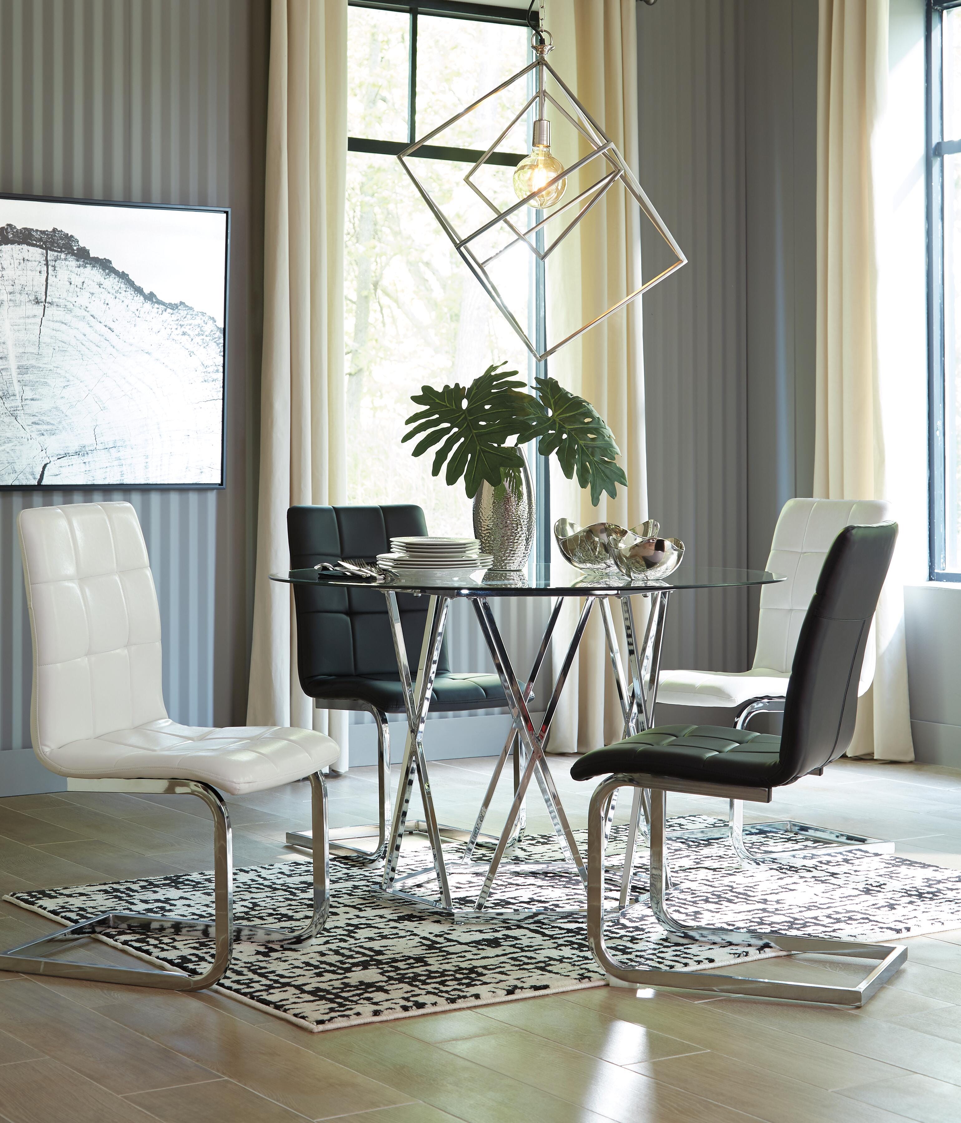 Madanere Round Glass Top Dining Table | Ashley