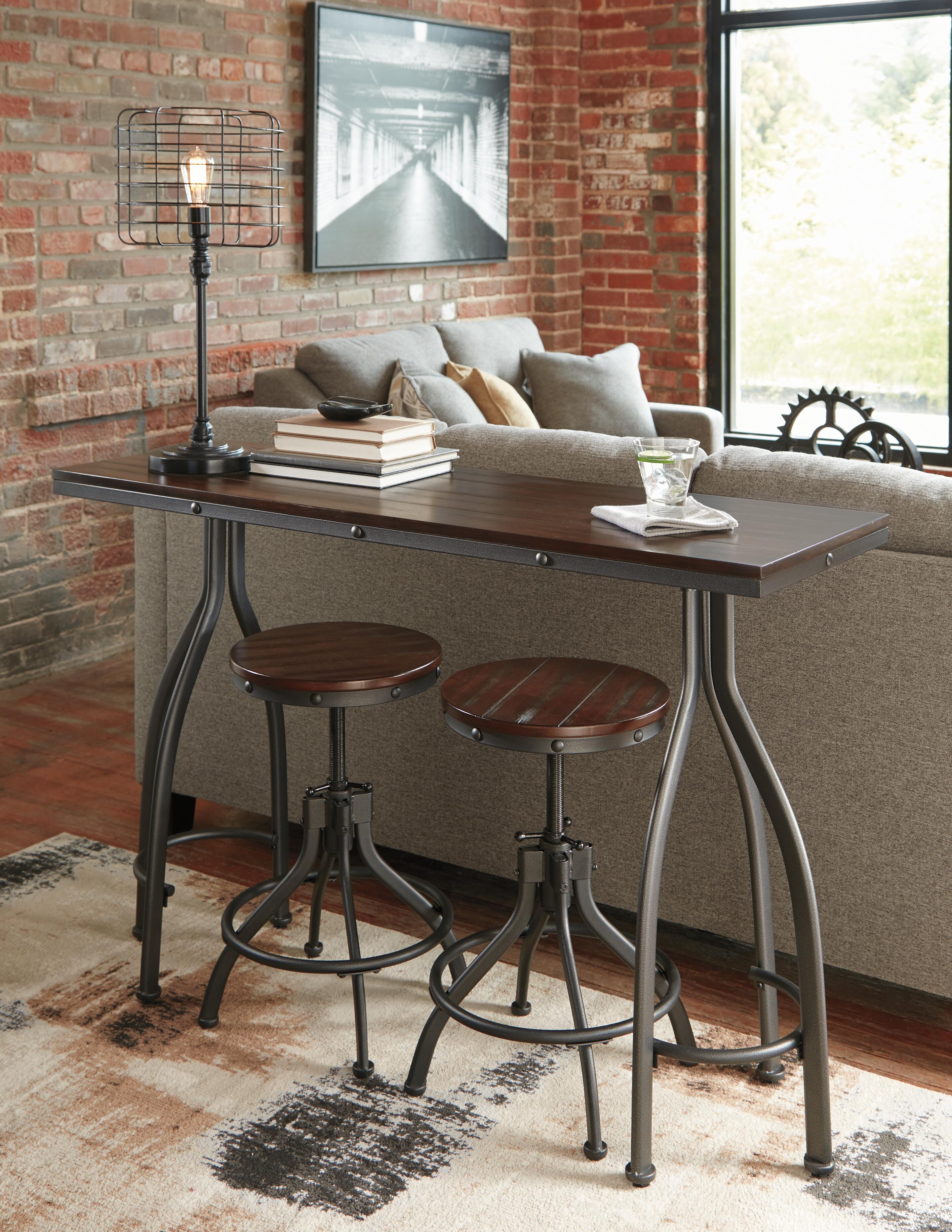 Odium Counter Height Dining Table and 2 Bar Stools Set | Ashley