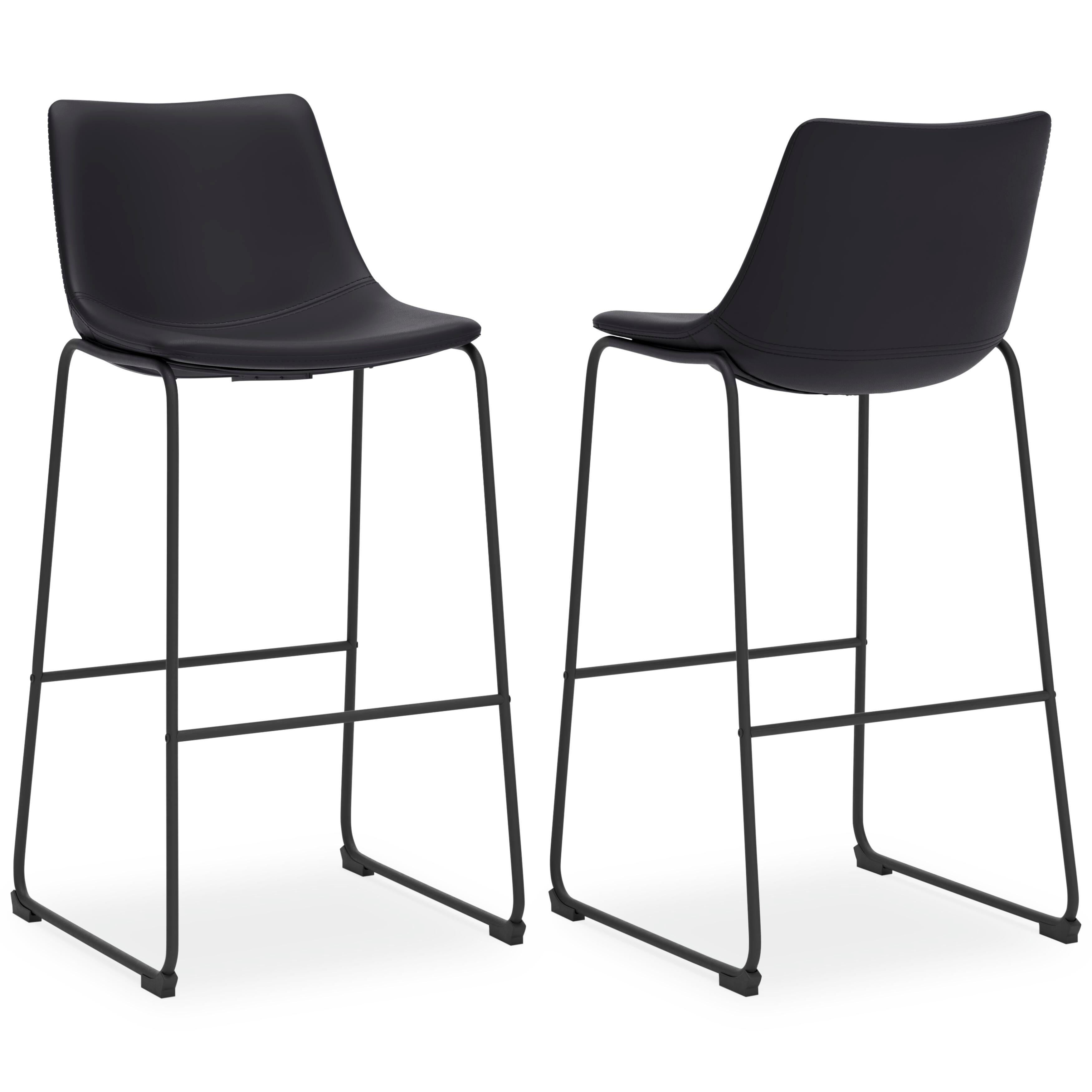 Centiar Pub Height Bar Stool, Black, large