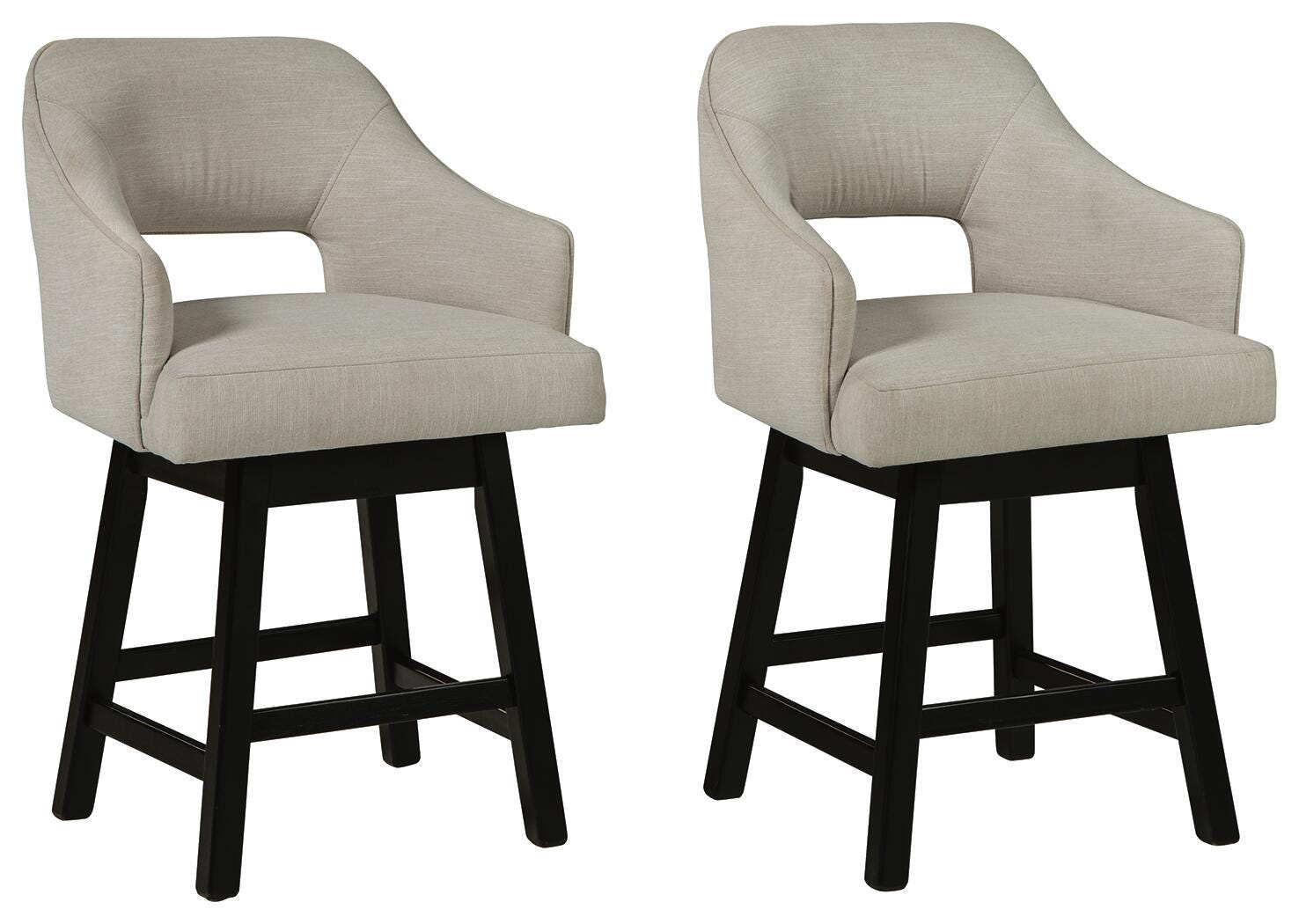 Tallenger Counter Height Bar Stool, Linen/Brown, large