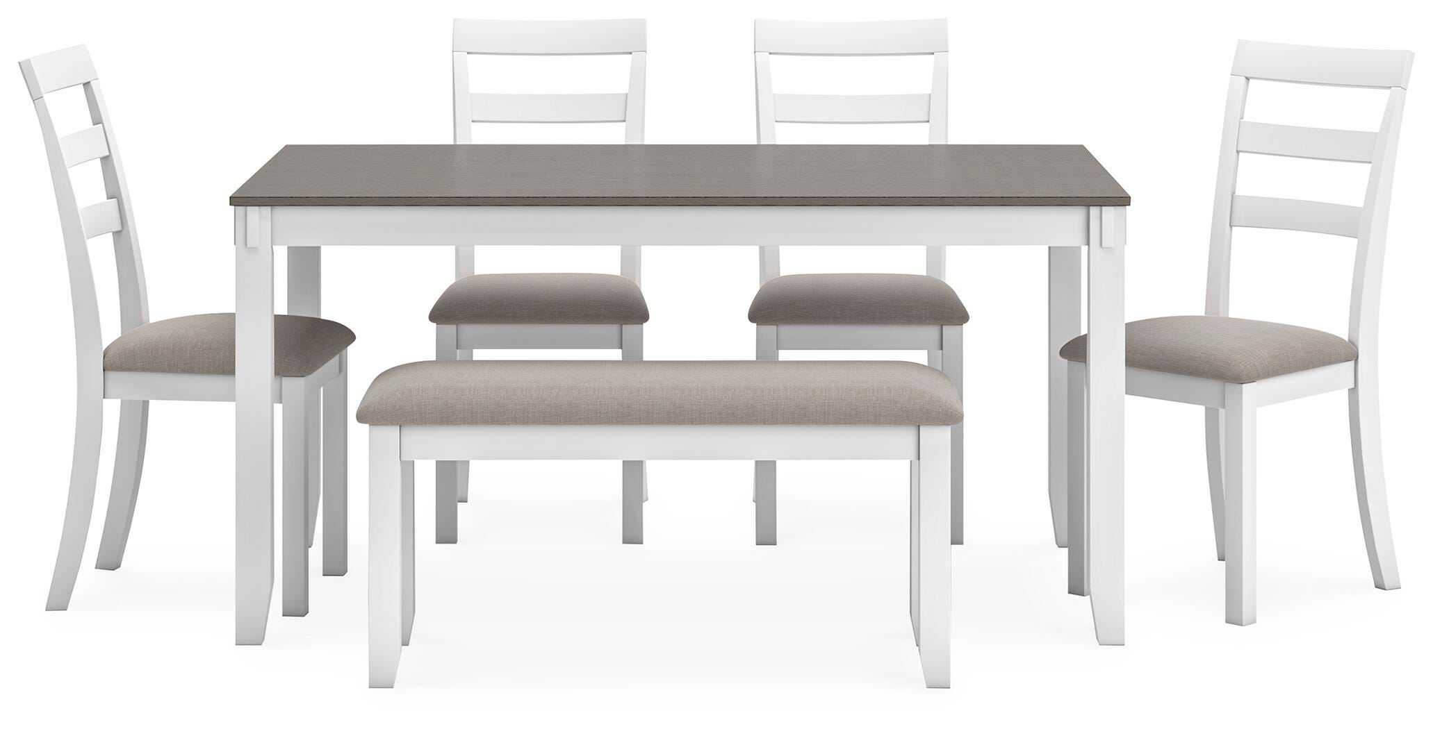 Stonehollow Dining Table and Chairs with Bench (Set of 6), , large