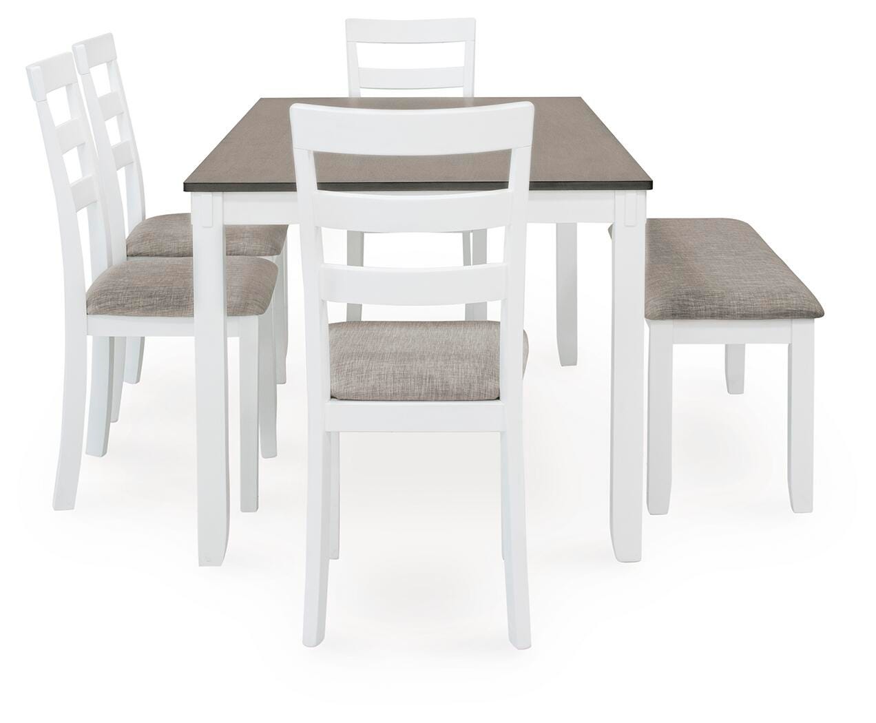 Stonehollow Dining Table and Chairs with Bench (Set of 6), , large