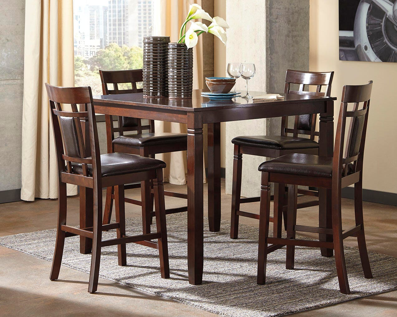 Bennox Counter Height Dining Table and Bar Stools (Set of 5) - image 1