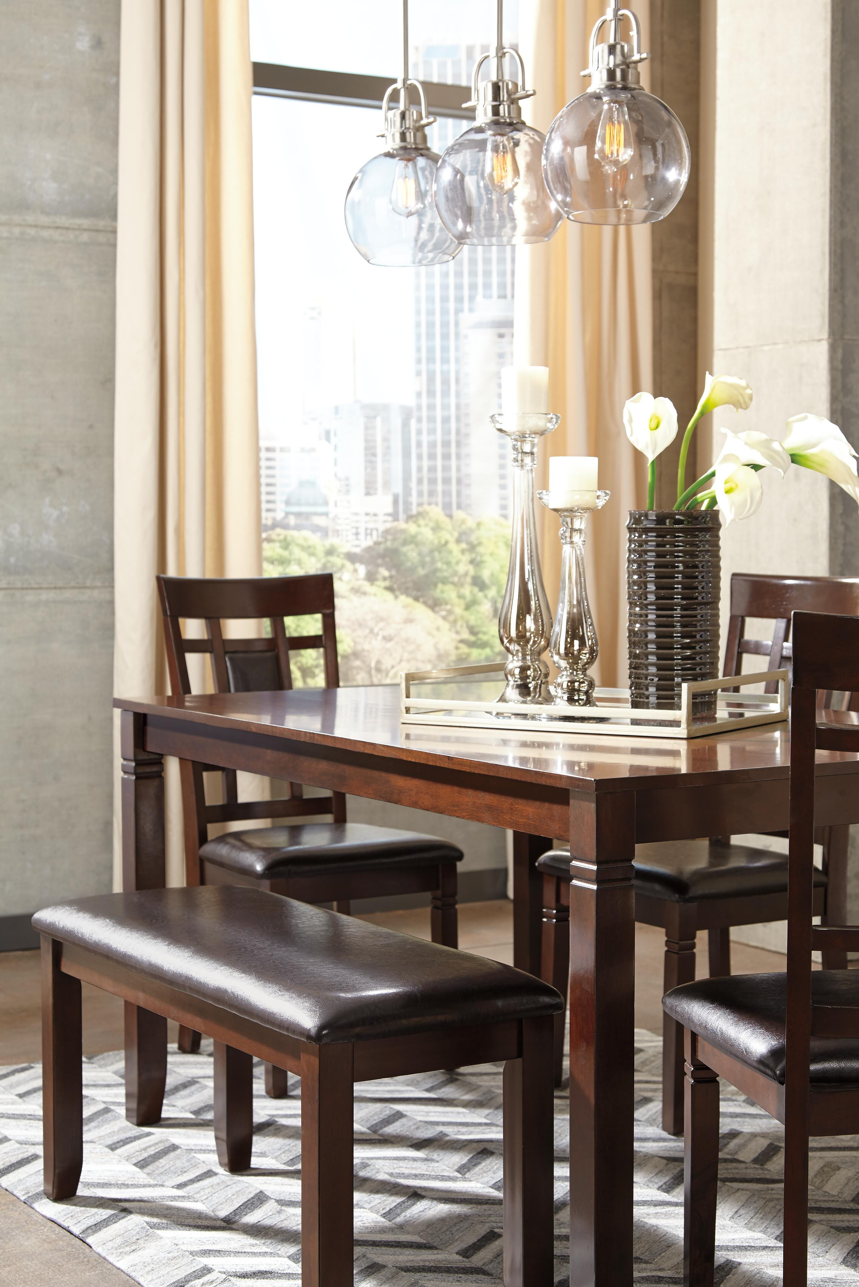 Bennox Dining Table and Chairs with Bench (Set of 6) - image 3