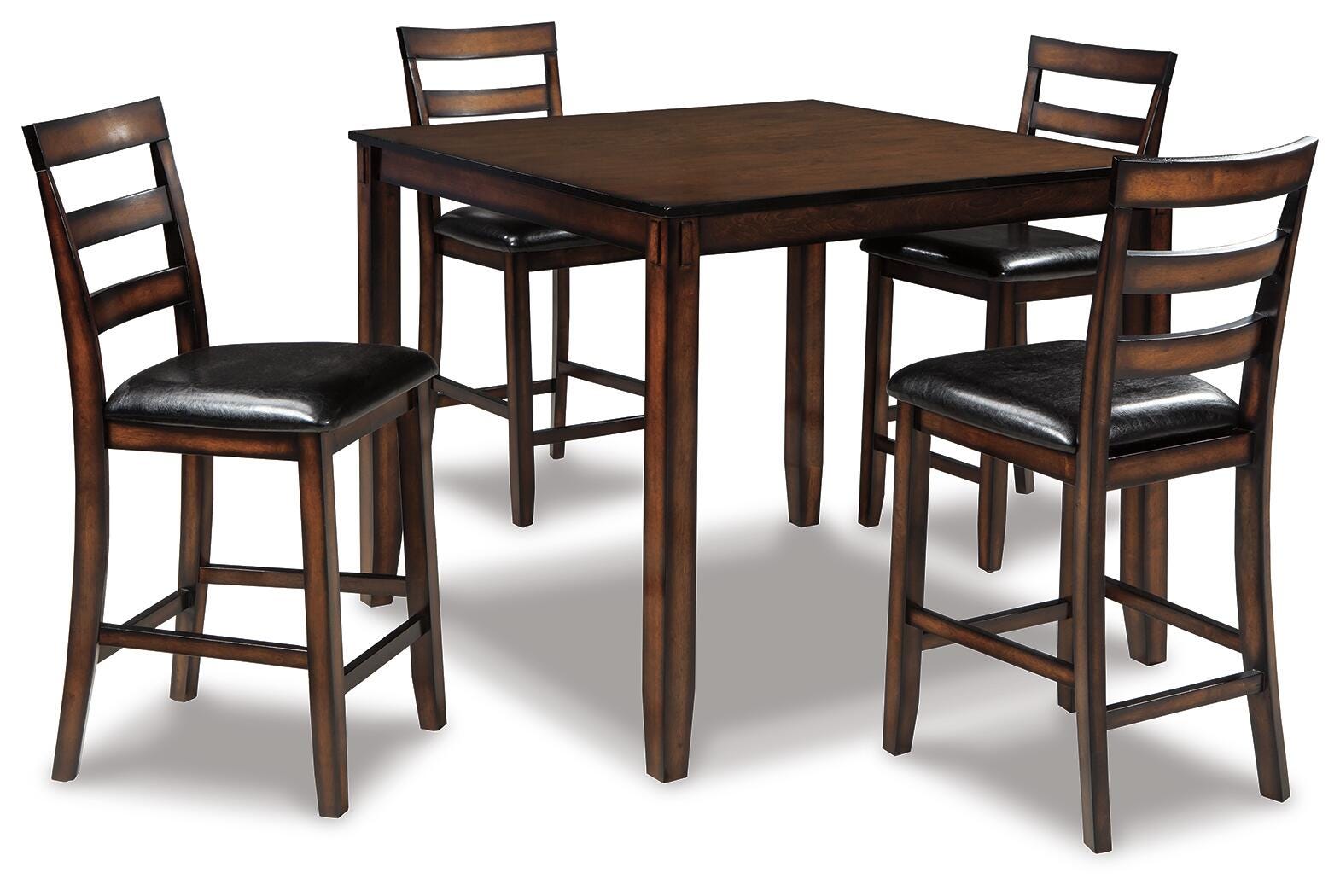 Mesa de comedor y taburetes de bar de altura de mostrador Coviar (Juego de 5) - image 1