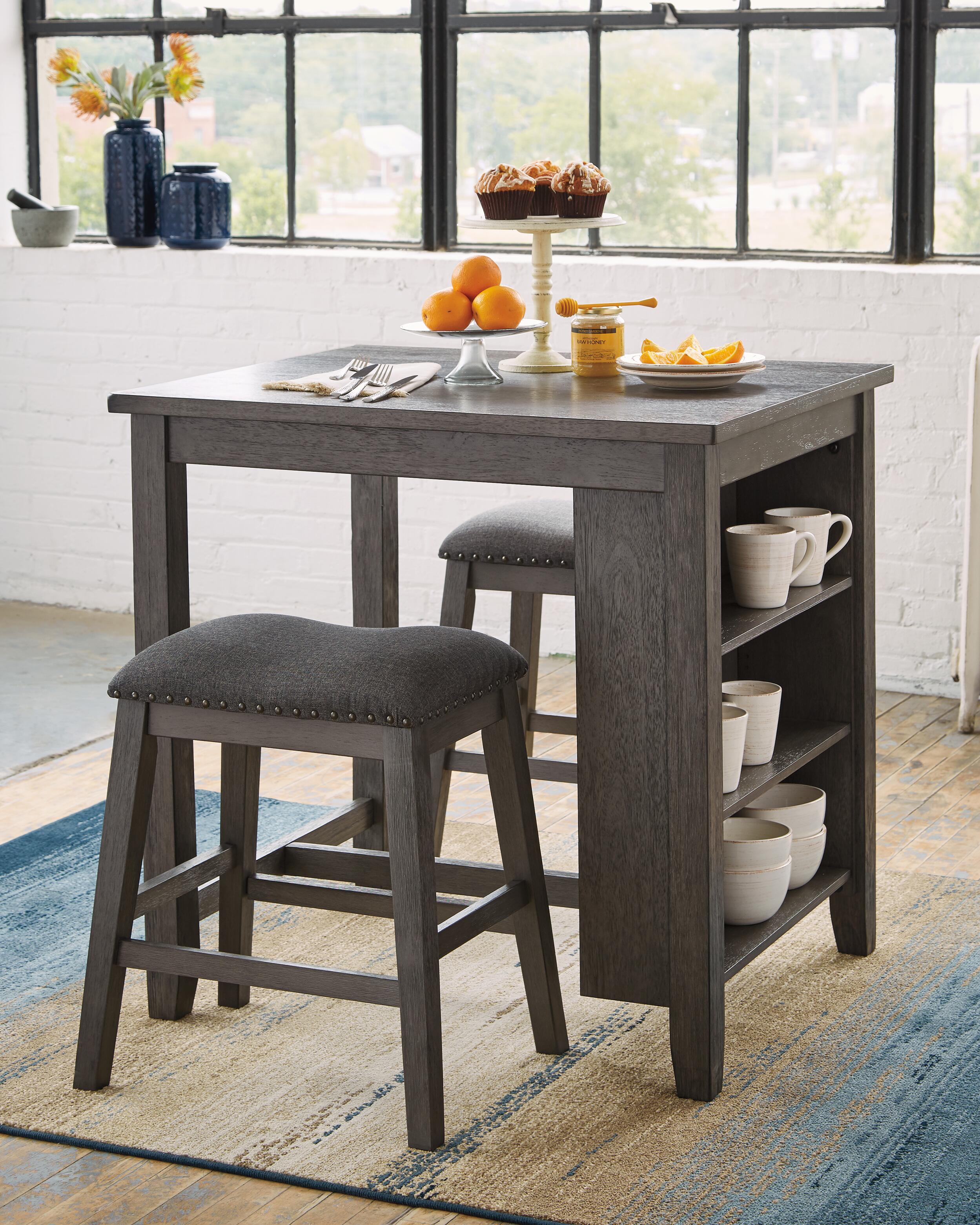 Caitbrook Counter Height Dining Table and 2 Bar Stools Set | Ashley