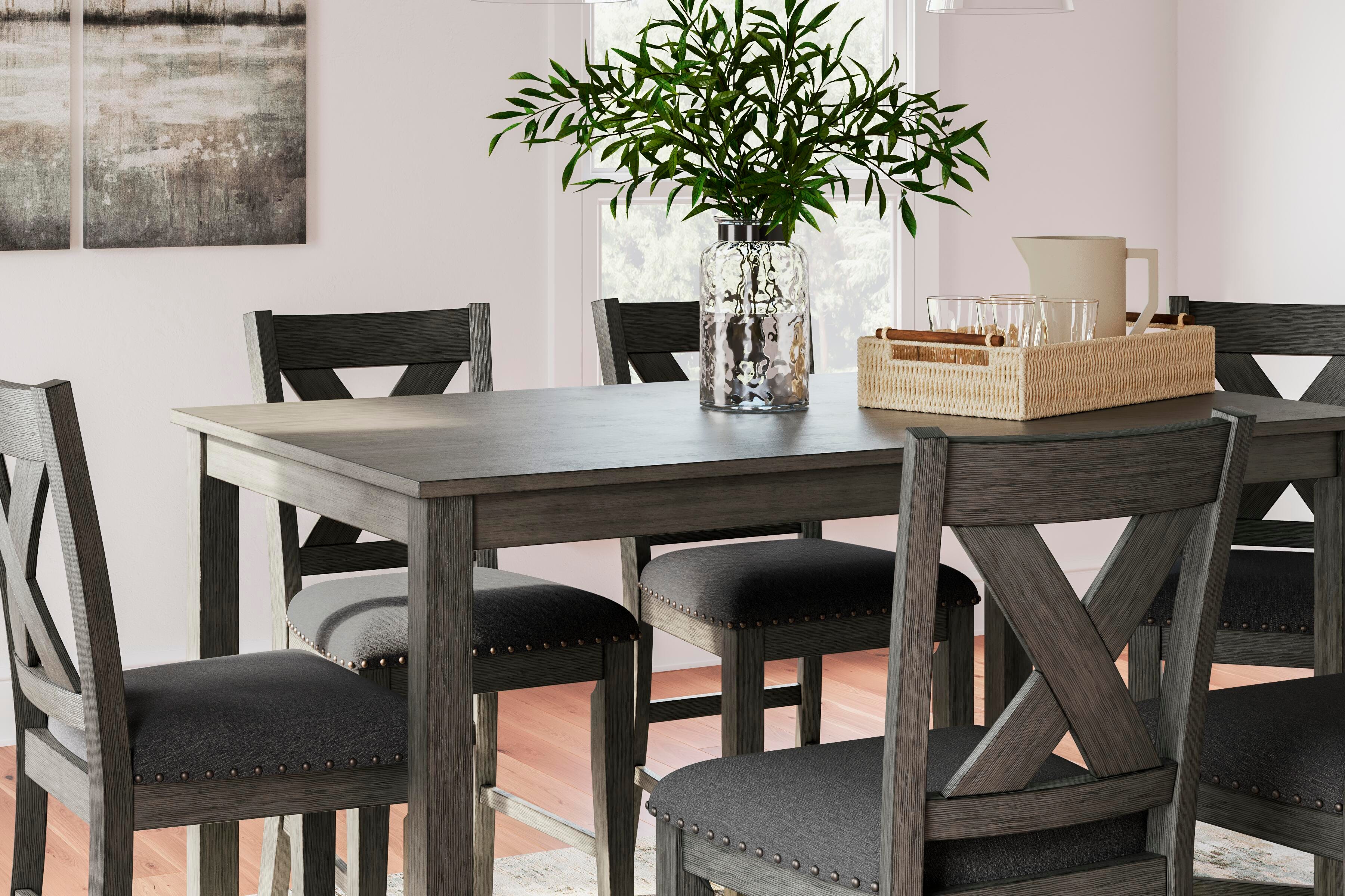 Mesa de comedor y taburetes de bar Caitbrook (juego de 7) - image 3
