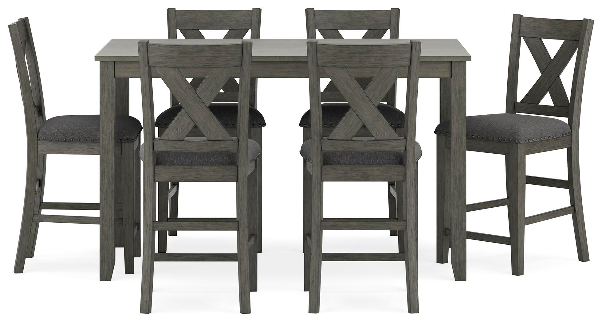Mesa de comedor y taburetes de bar Caitbrook (juego de 7) - image 4