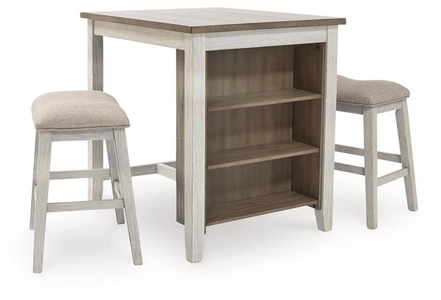 Skempton Counter Height Dining Table and 2 Bar Stools