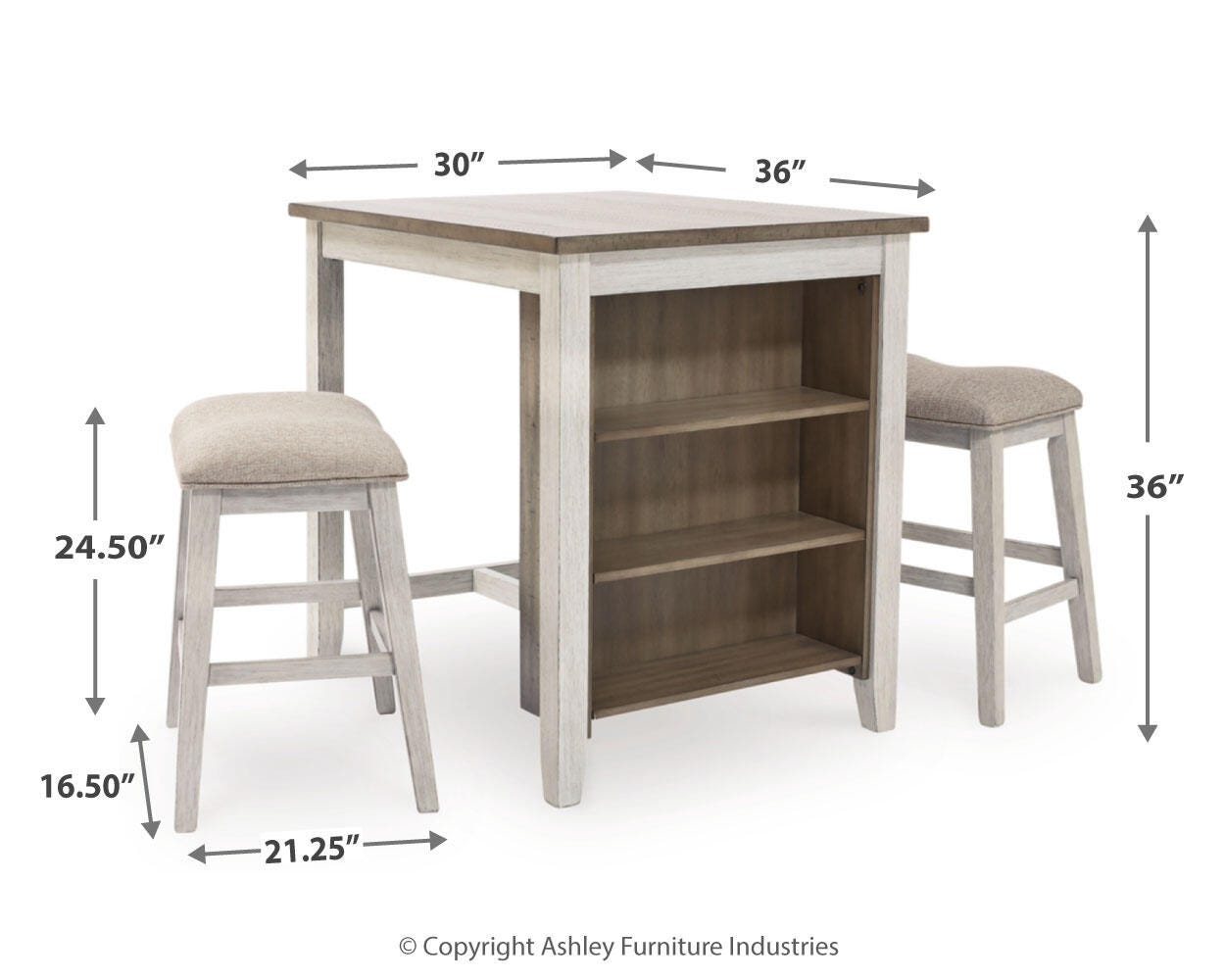 Skempton Counter Height Dining Table and Bar Stools (Set of 3) - image 5
