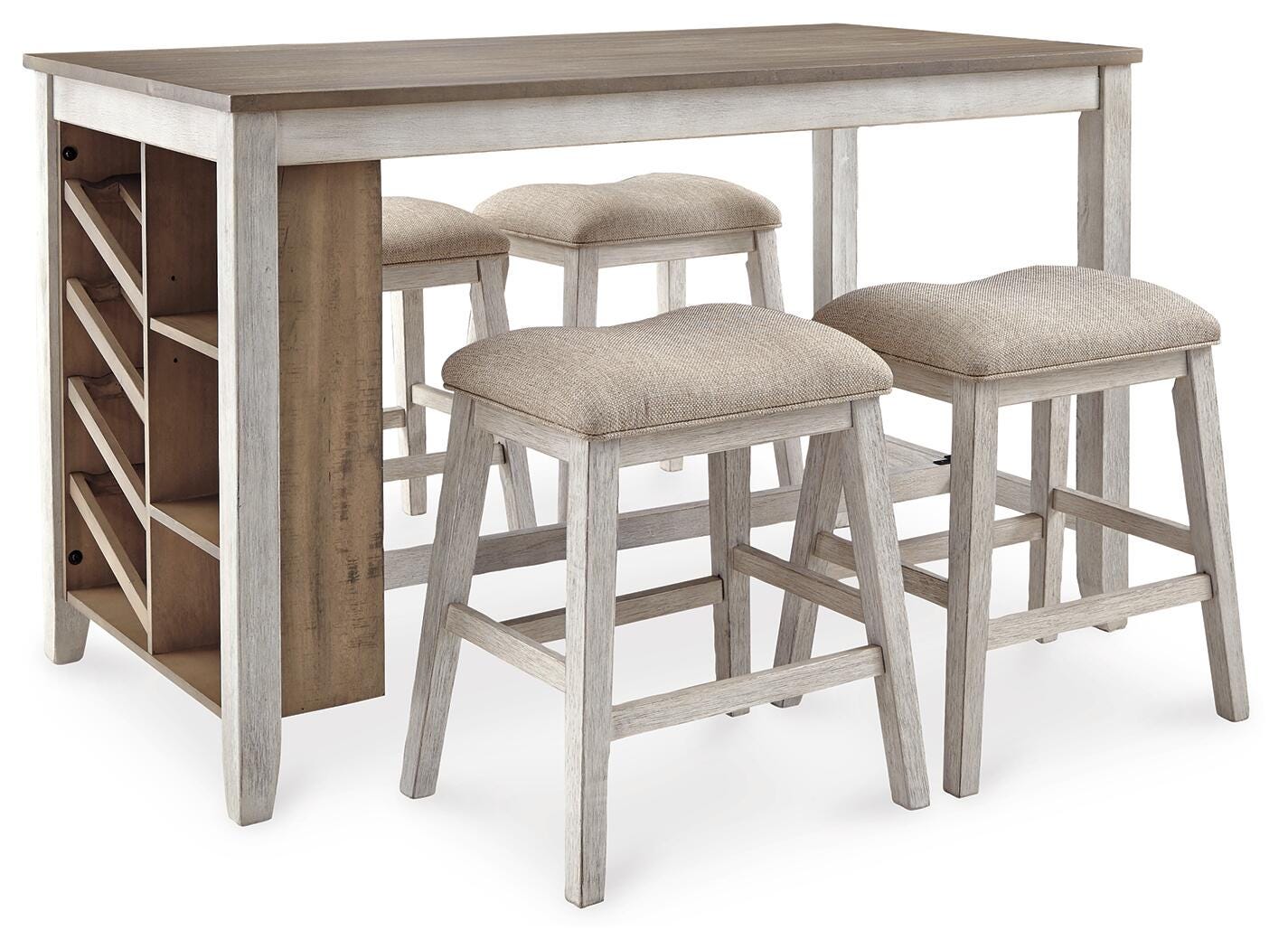 Skempton Counter Height Dining Table and 4 Barstools, , large