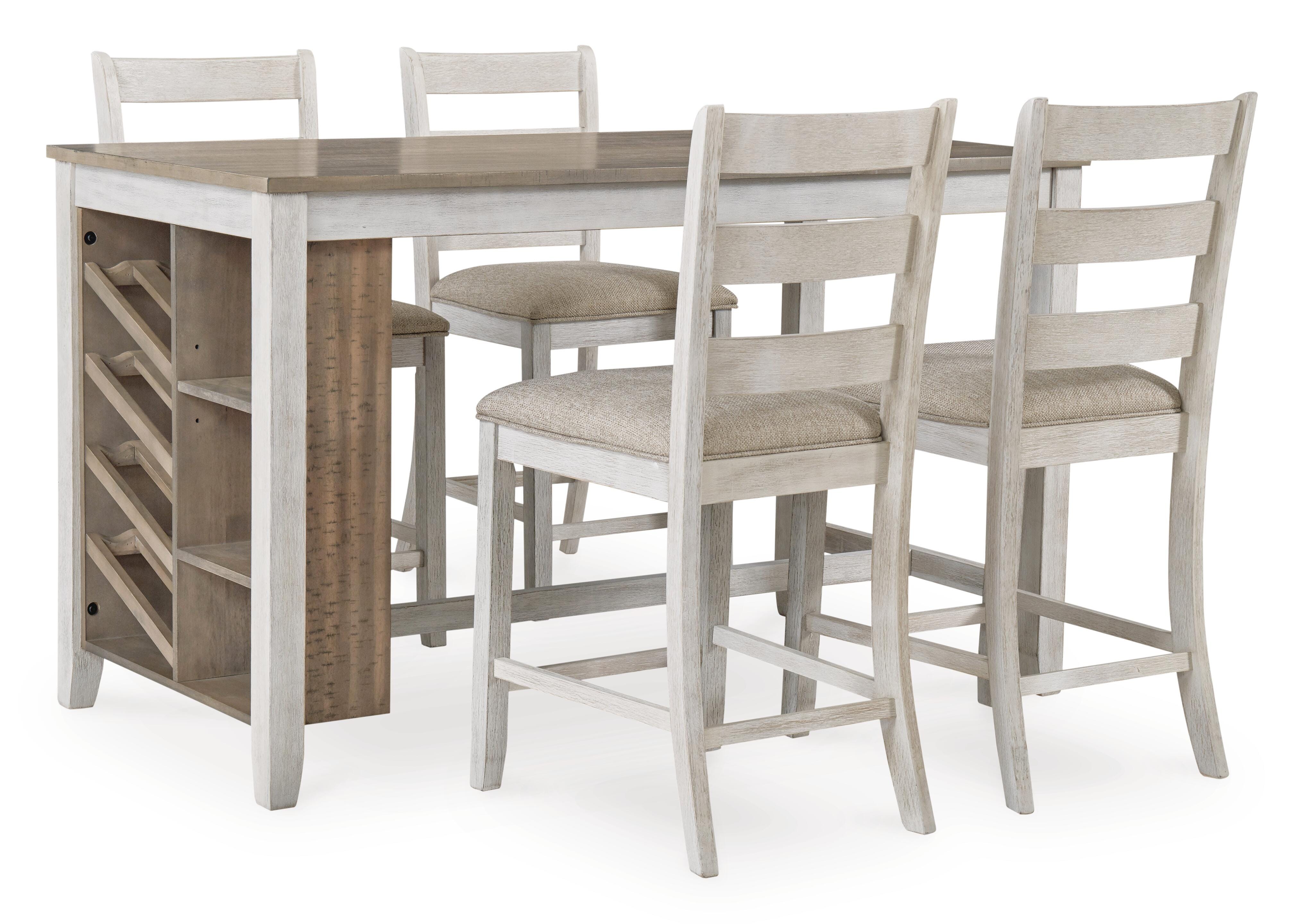 Mesa de comedor de altura de mostrador Skempton y 4 taburetes de bar - image 1