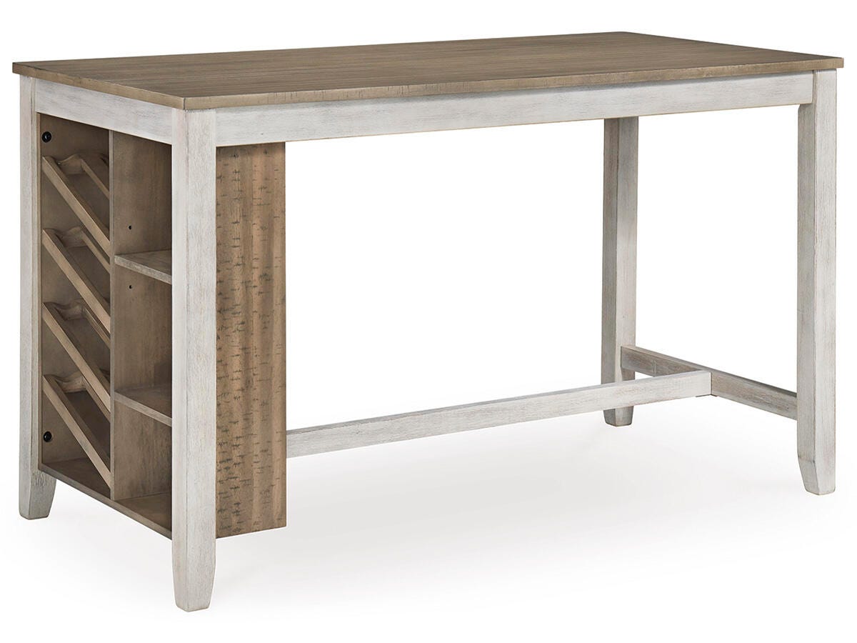 Skempton Counter Height Dining Table with Built-In Wine Rack and