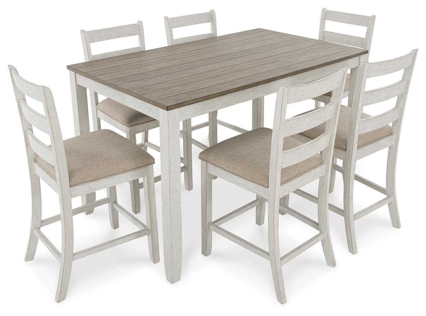 Skempton Counter Height Dining Table and 6 Bar Stools | Ashley